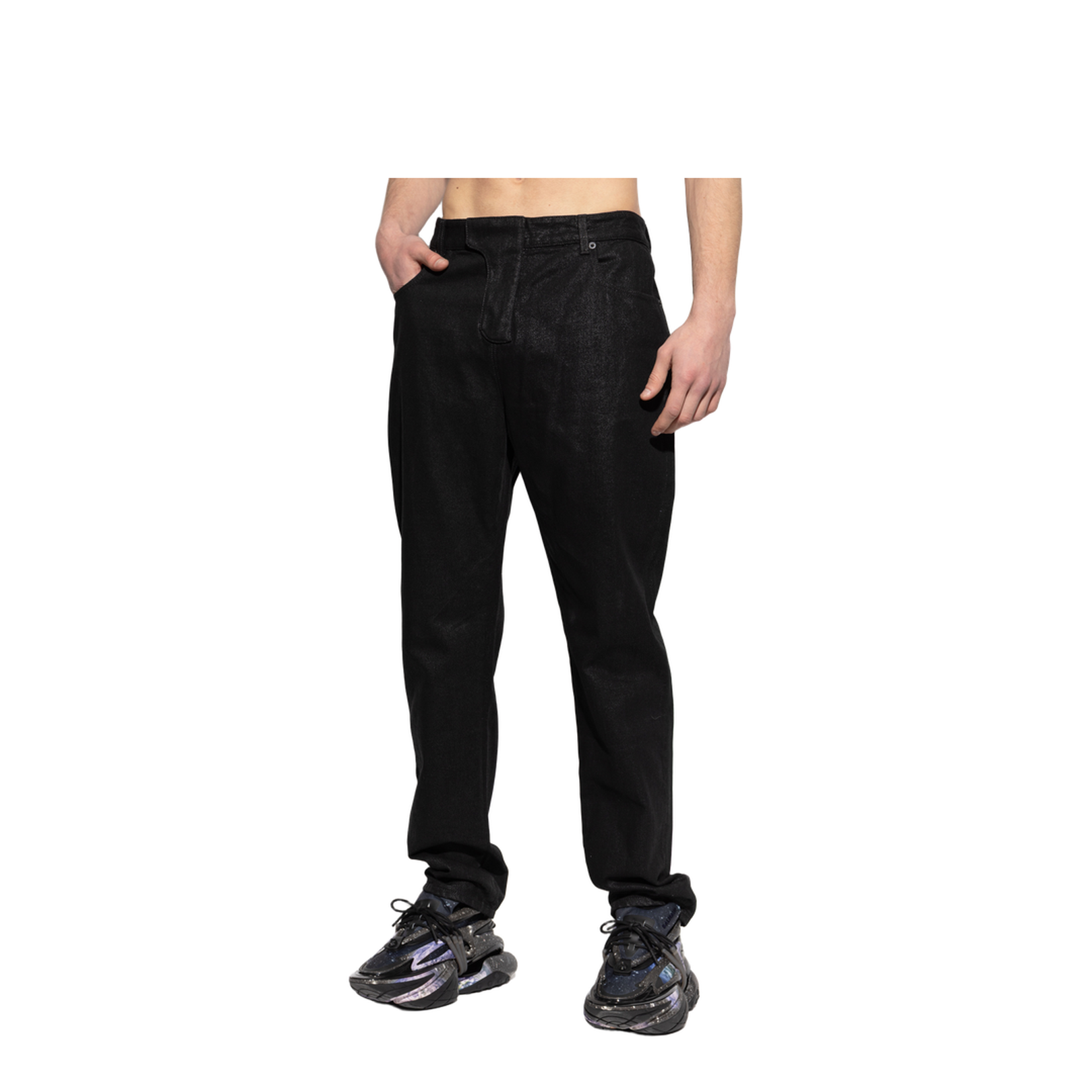 Jeans with decorative finish