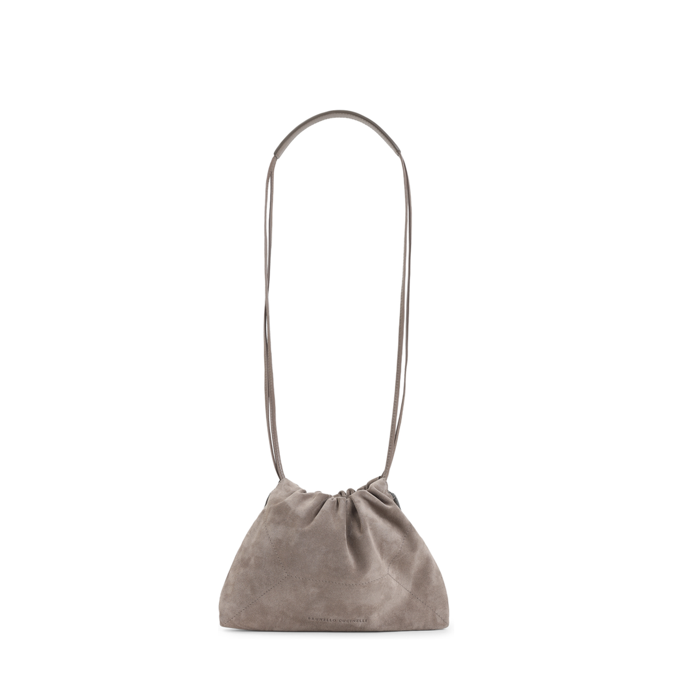 Duo Medium Suede Crossbody - Light Brown