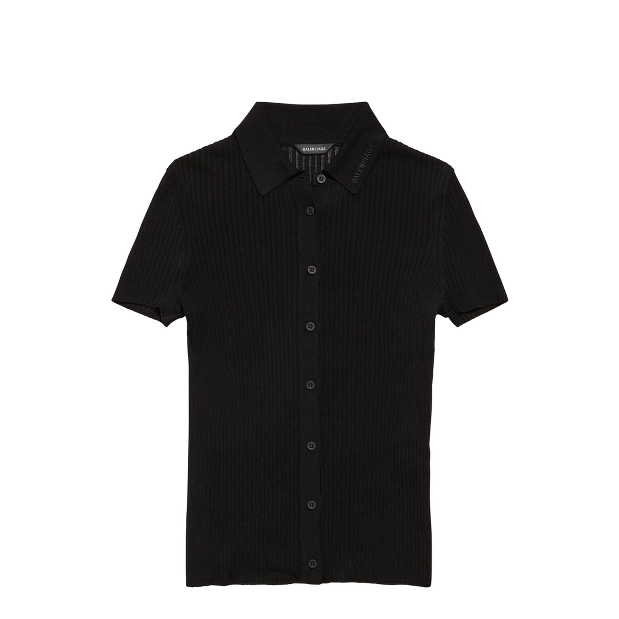 MAYFEYR - Balenciaga - Short Sleeved Ribbed Viscose And Cotton Knit Top - 857233T5237