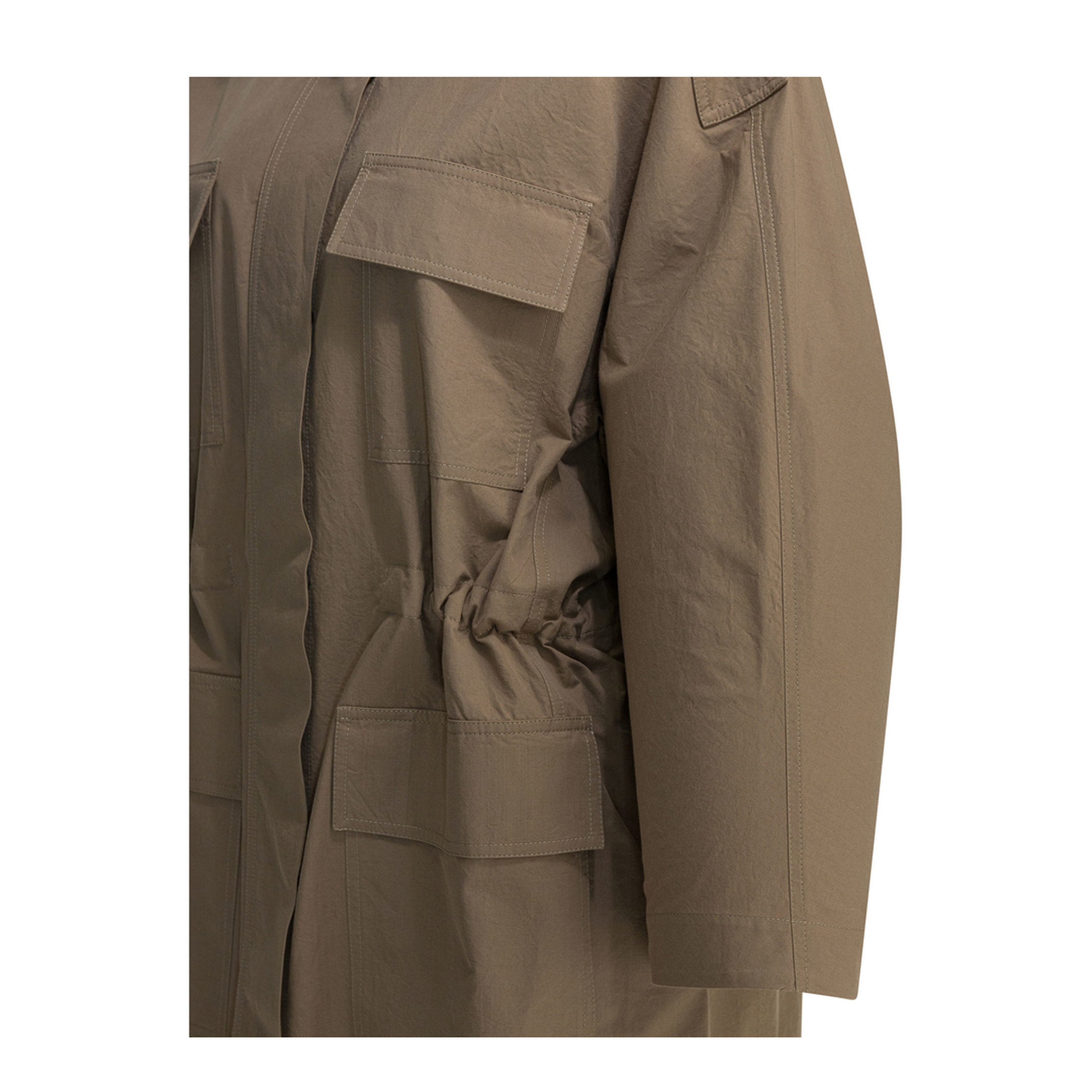 Cotton Trench Coat Brown