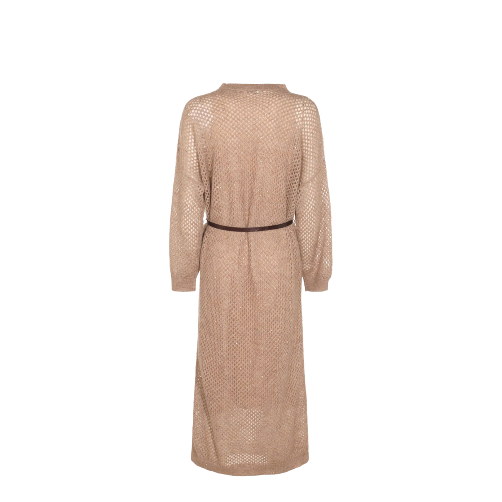 Silk & Nylon Wool Long Dress