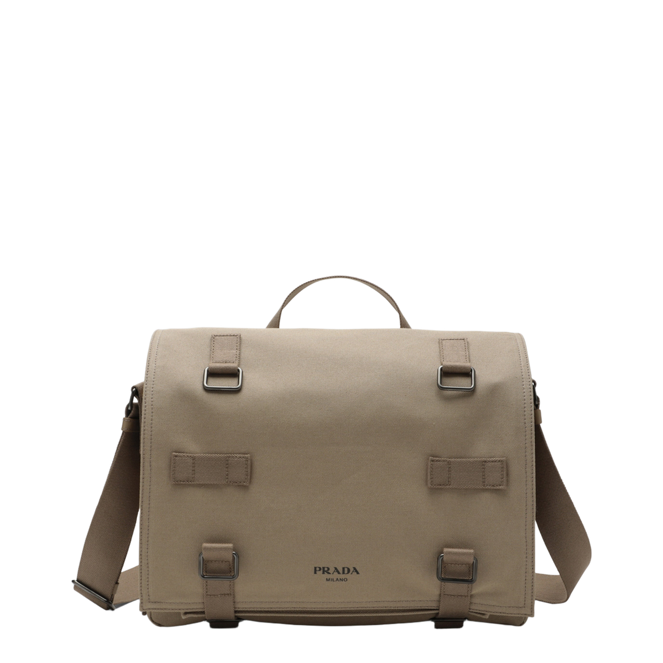 Desert-colored canvas crossbody bag