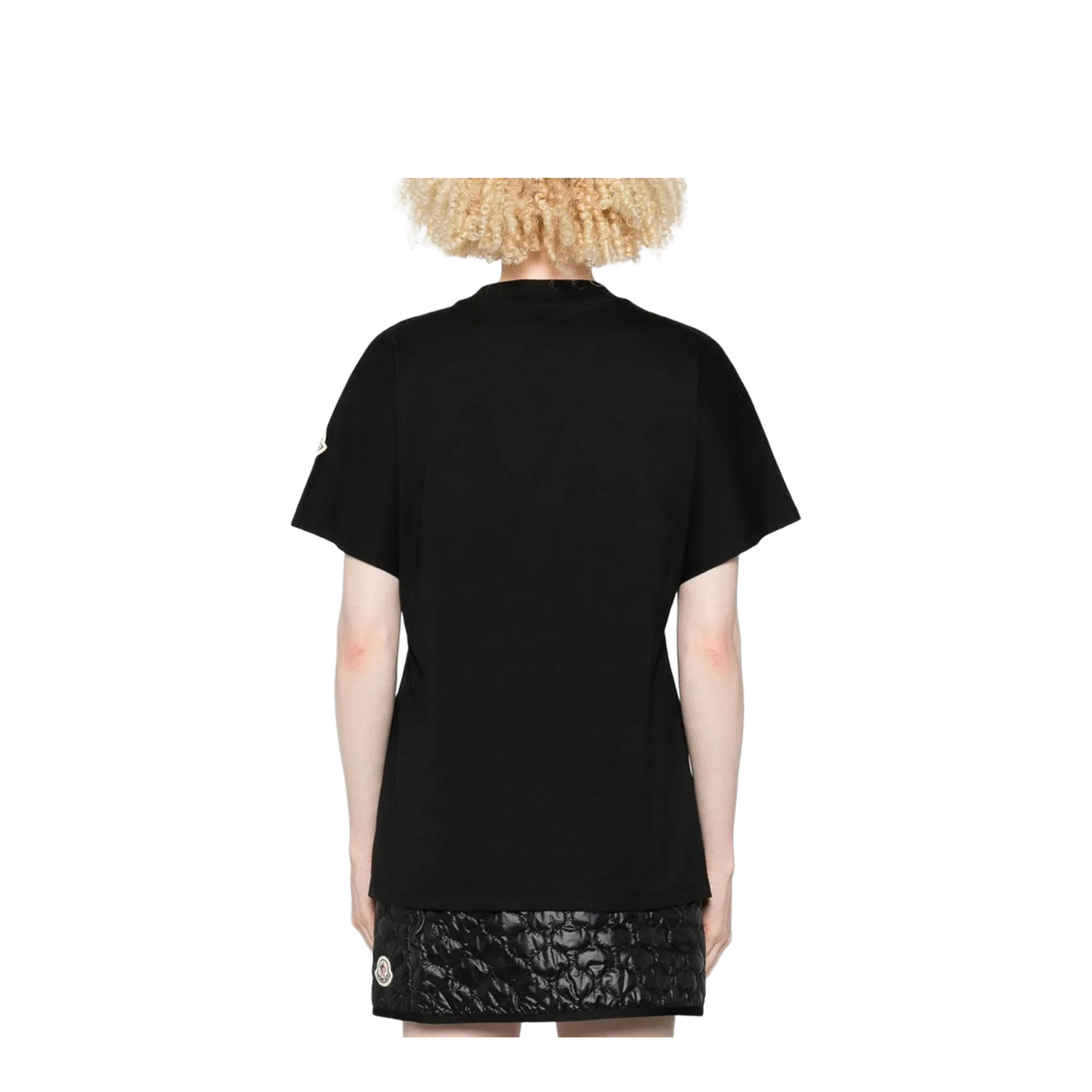 Black Teddy Logo Cotton T-Shirt