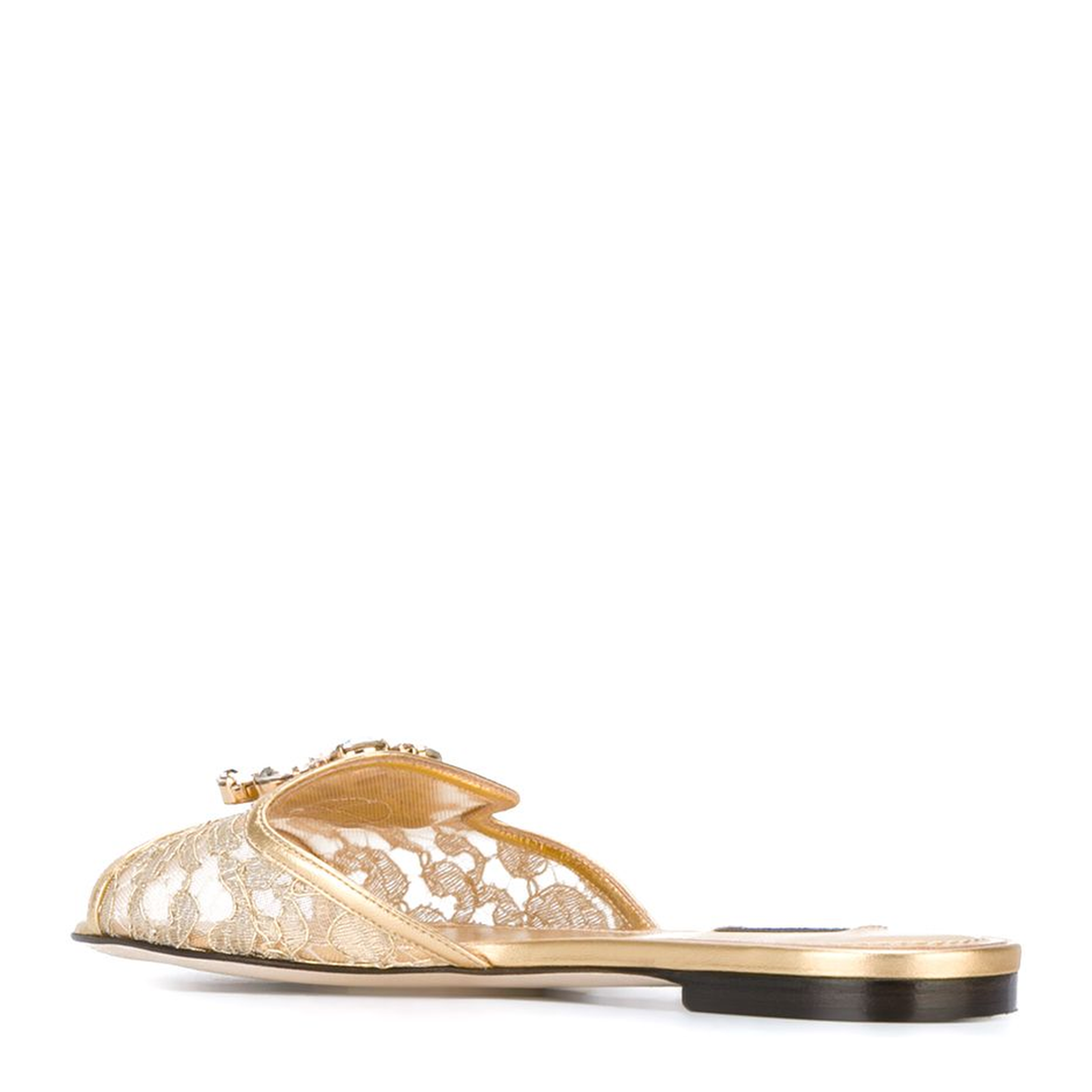 Lace Sandals with Crystals