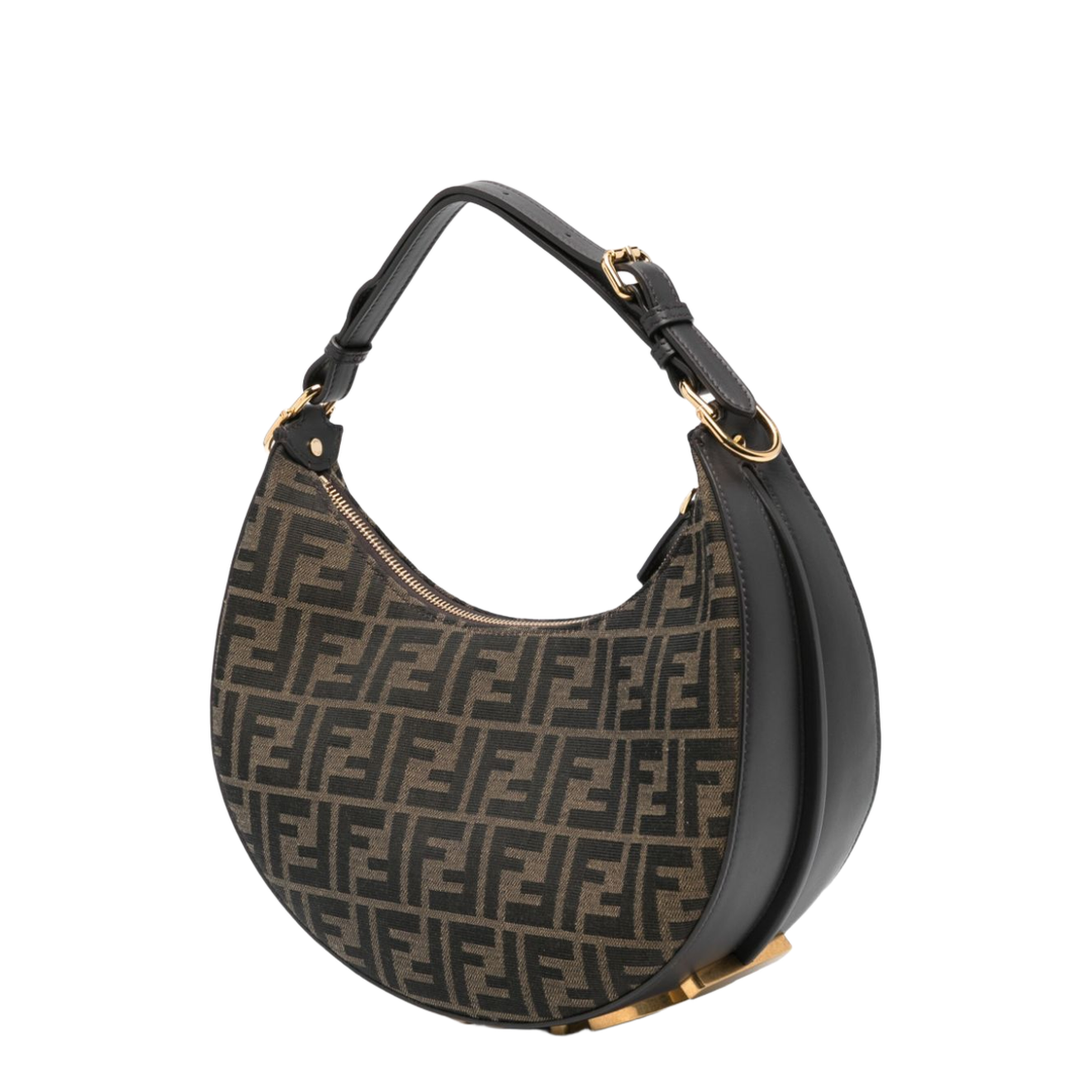 Fendigraphy Leather Shoulder Bags - Brown
