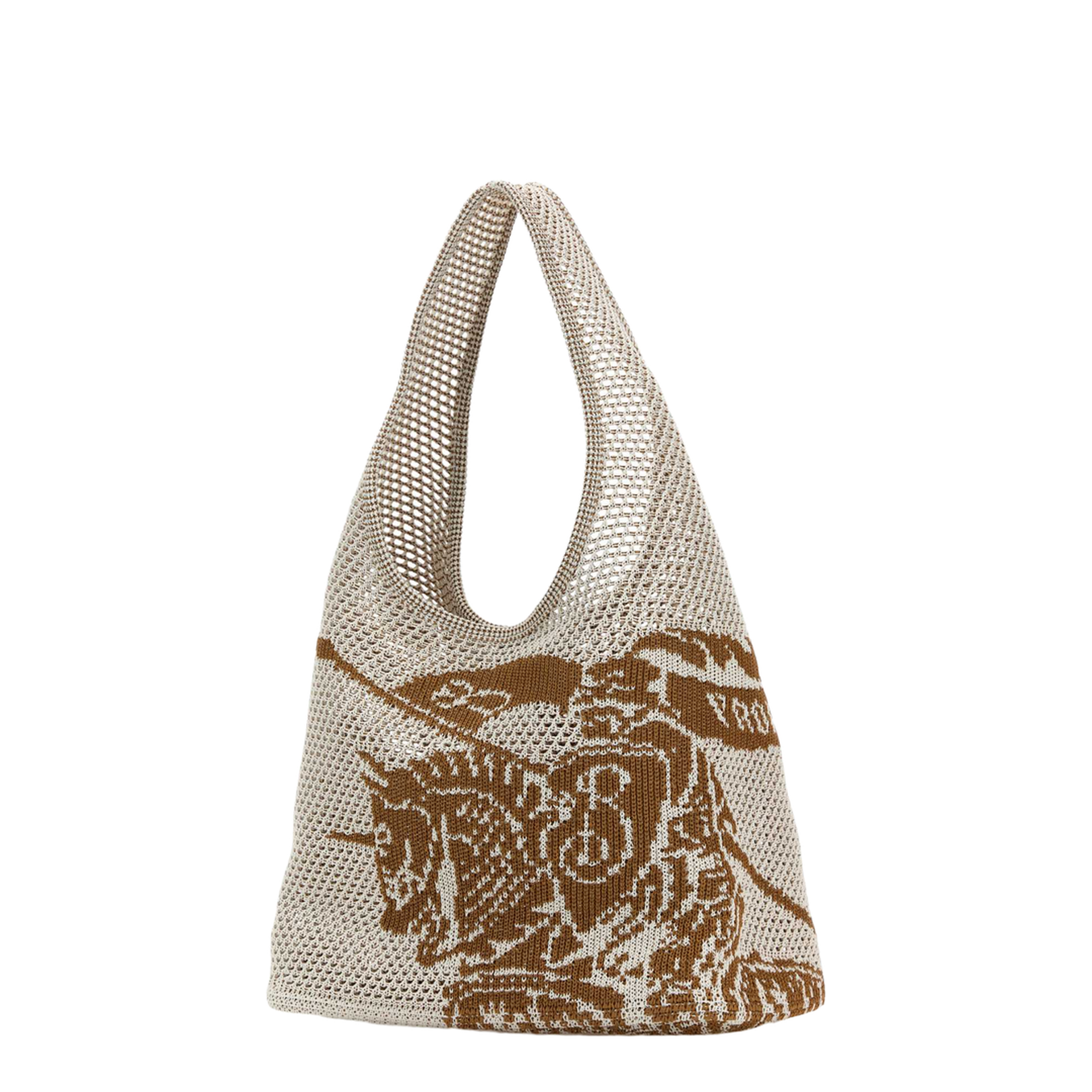 White Crochet Shopping Bag