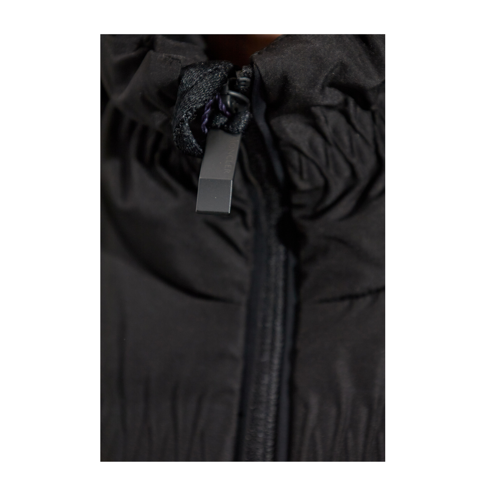 Black Ravignan Gather-Quilted Short Down Jacket