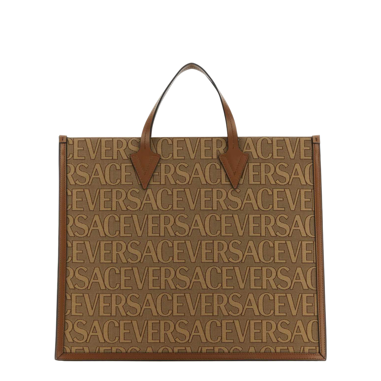 Embroidered canvas Allover shopping bag