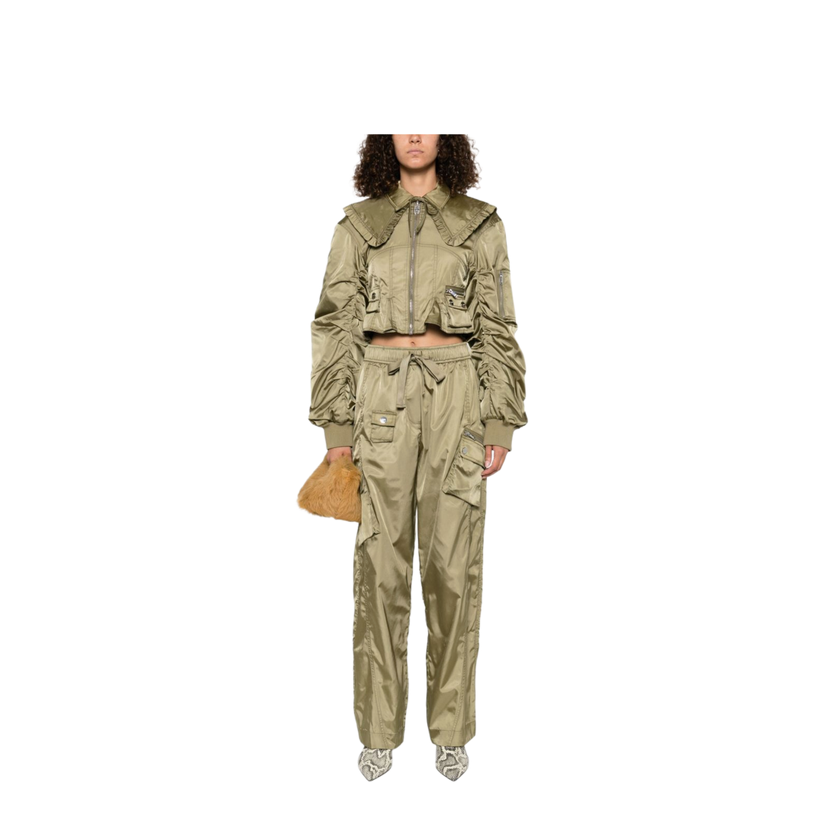 Nylon Oversize Trousers