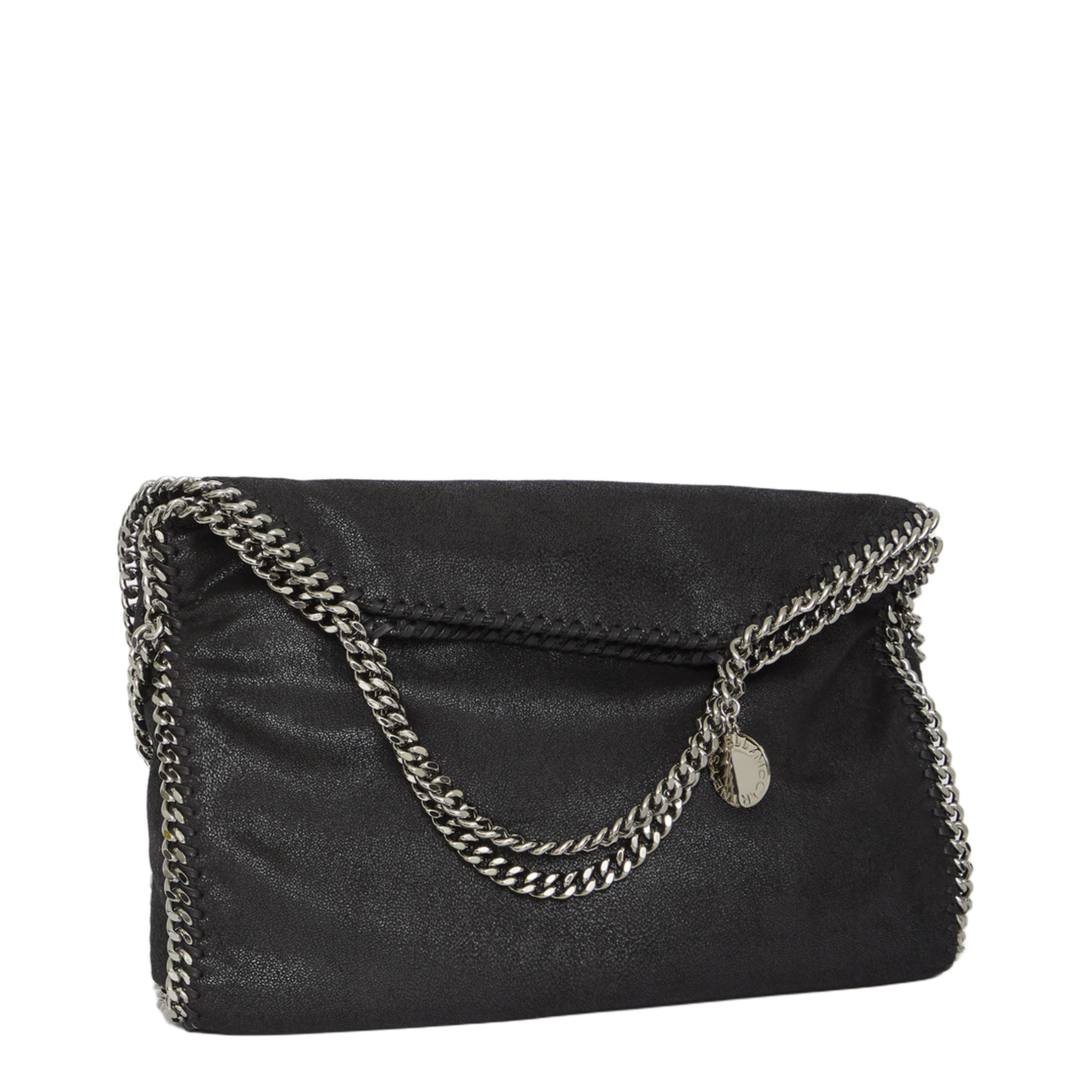 Falabella Fold-Over Shaggy Deer Tote Bag - Black