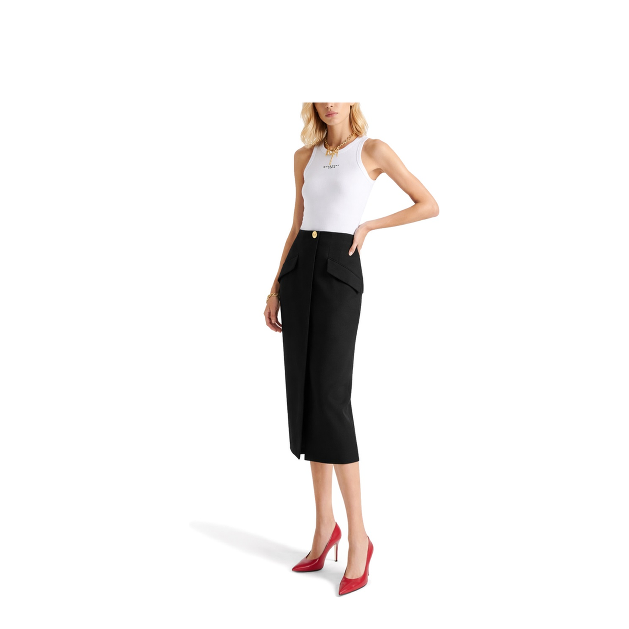 Logo Ribbed Tank Top