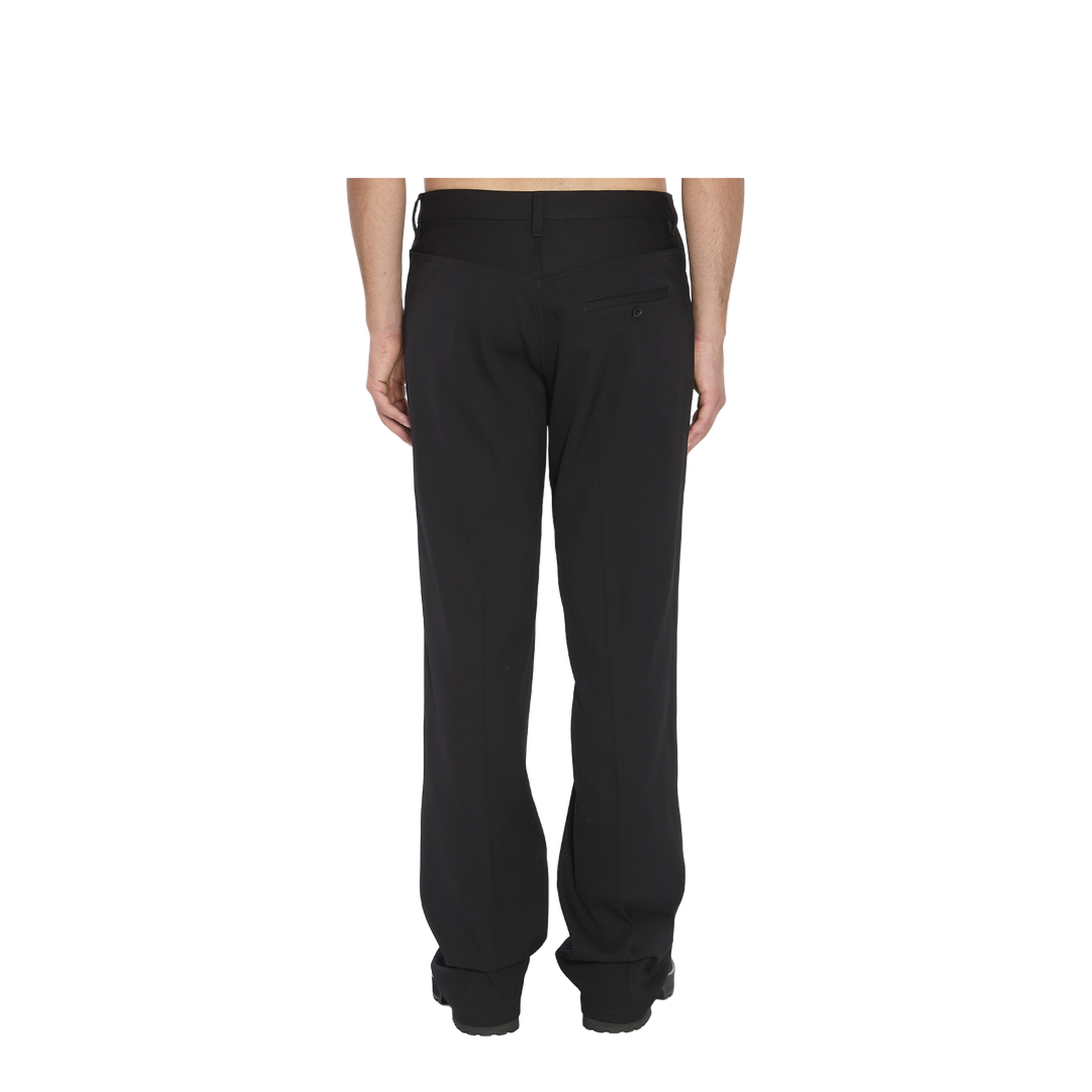 Black Straight Tailored Pants