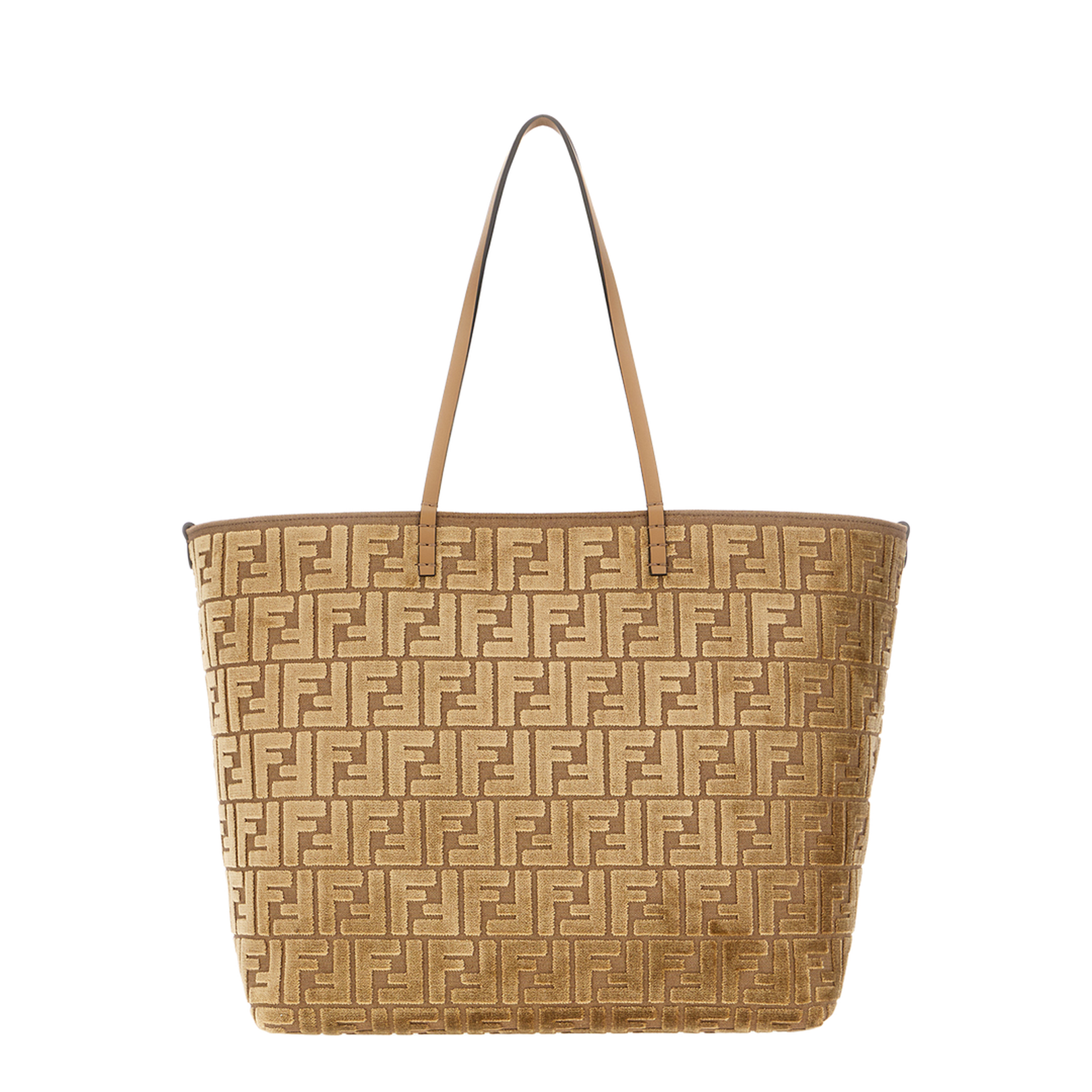 Roll Large Shopper Bag in FF Jacquard Velvet