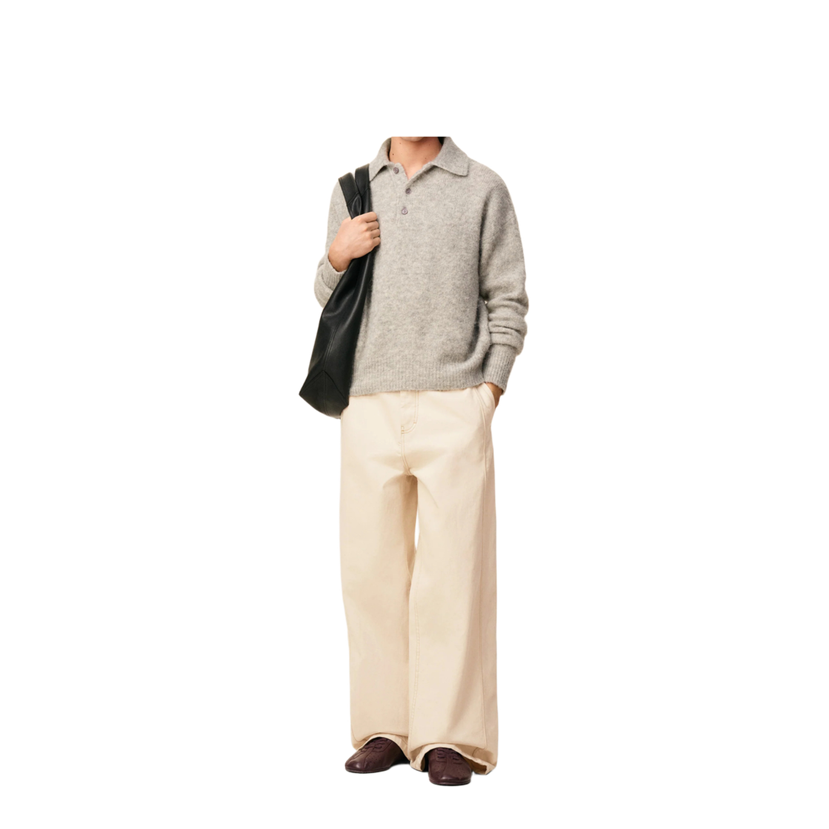 White Cotton Wide Fit Jeans