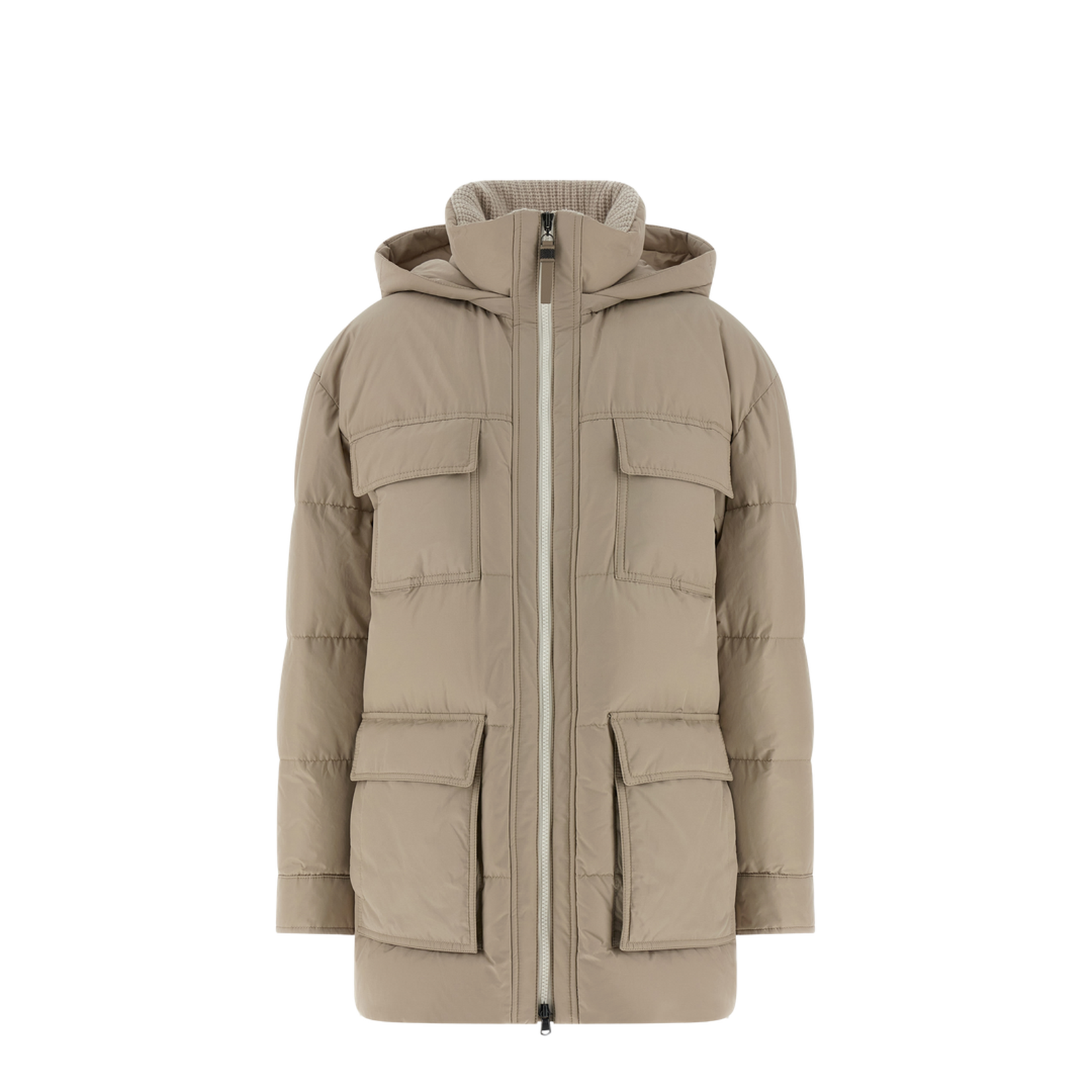 Knitted Neck Down Jacket