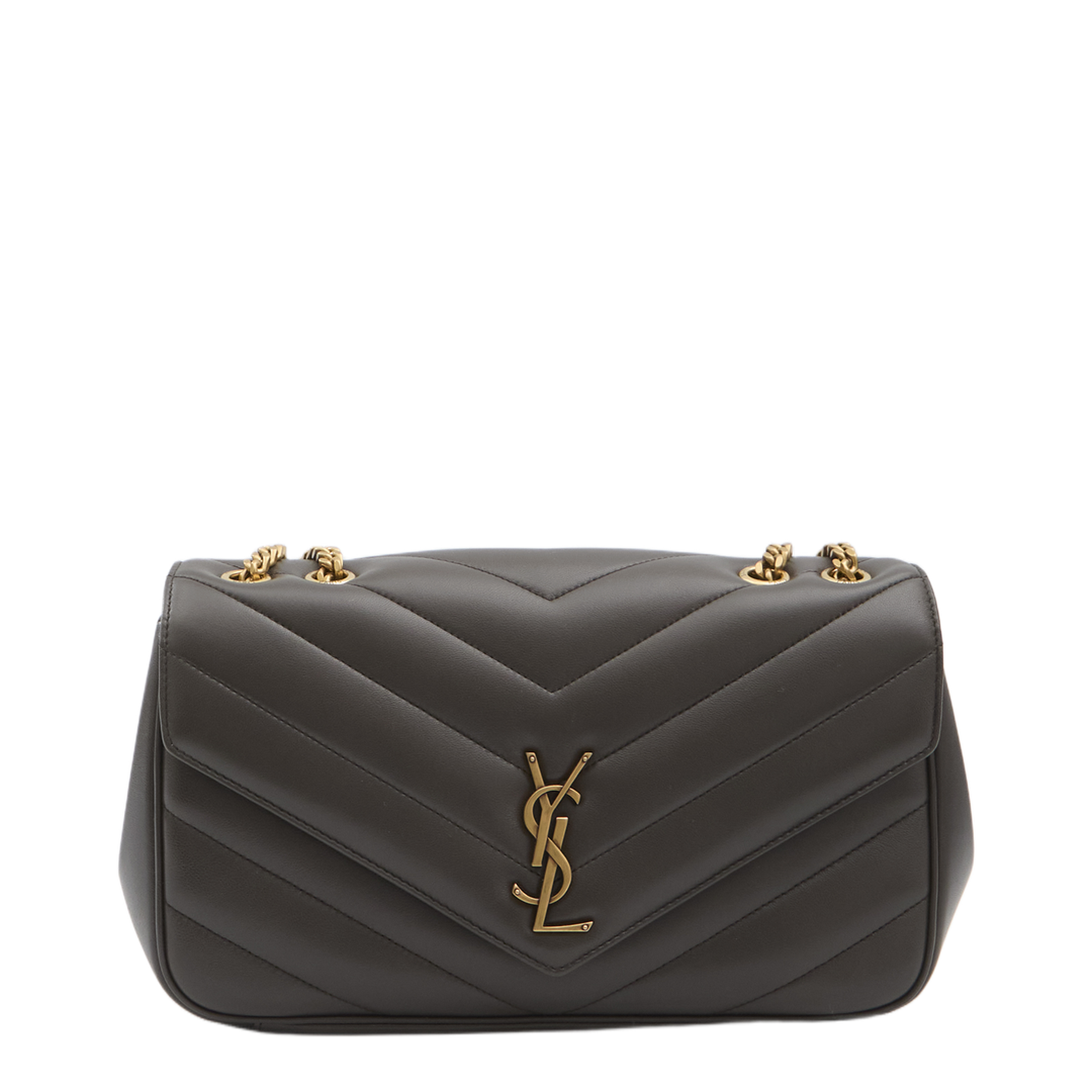 Loulou Medium MATELASSÉ Shoulder Bag Grey