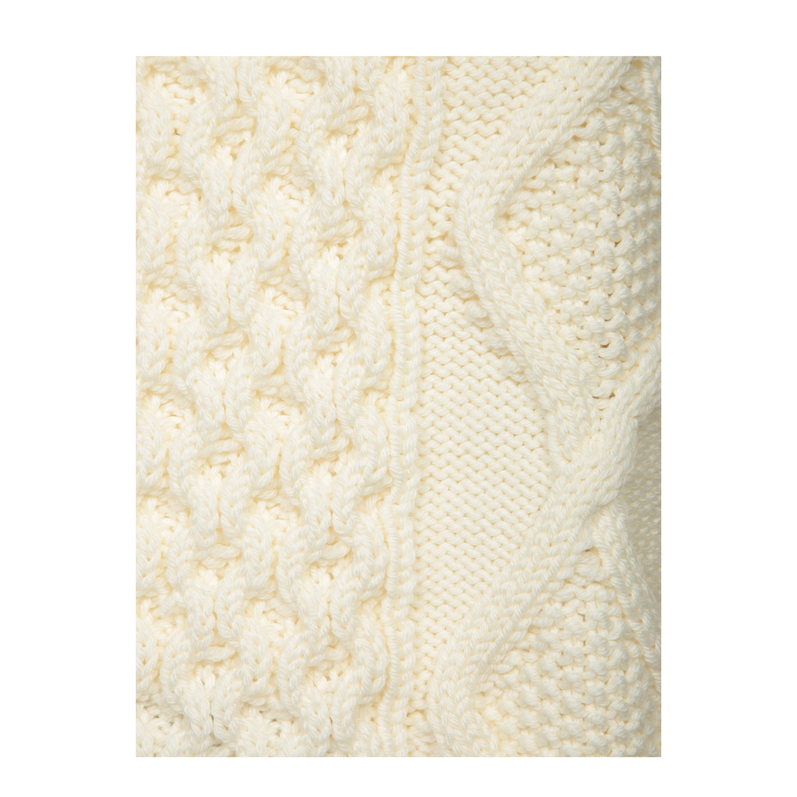 White Turtleneck Knitting Sweater in Virgin Wool