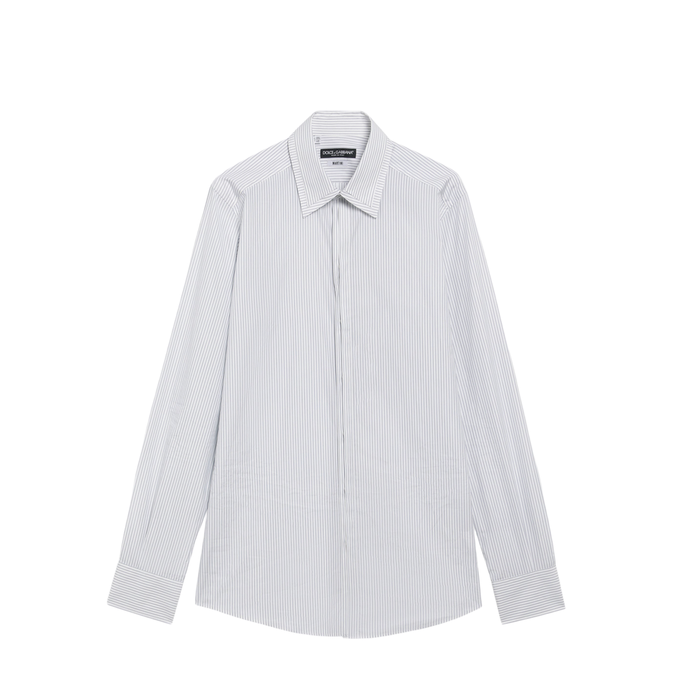 MAYFEYR - Dolce & Gabbana - White Double-Collar Striped Shirt - G5OU9TFR54ES8051
