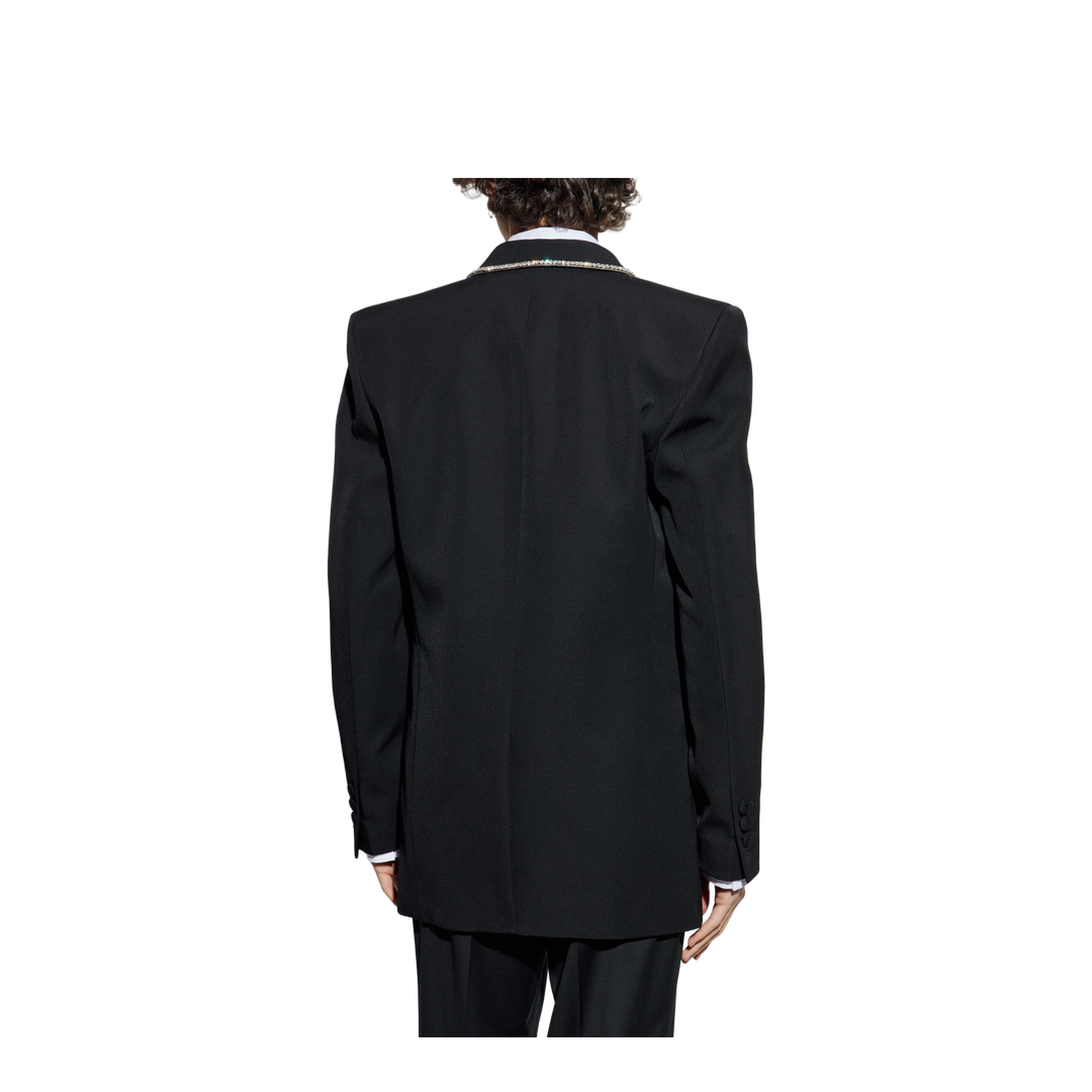 Wool Blazer with Appliqués