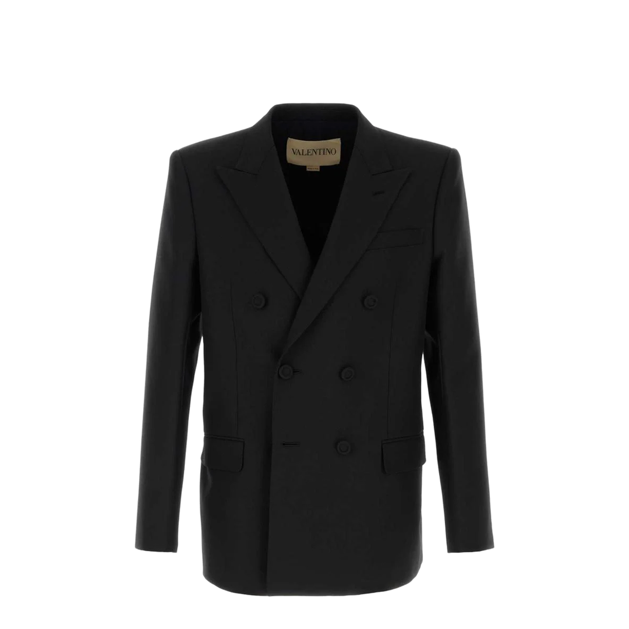 Black Polyester Blend Jacket