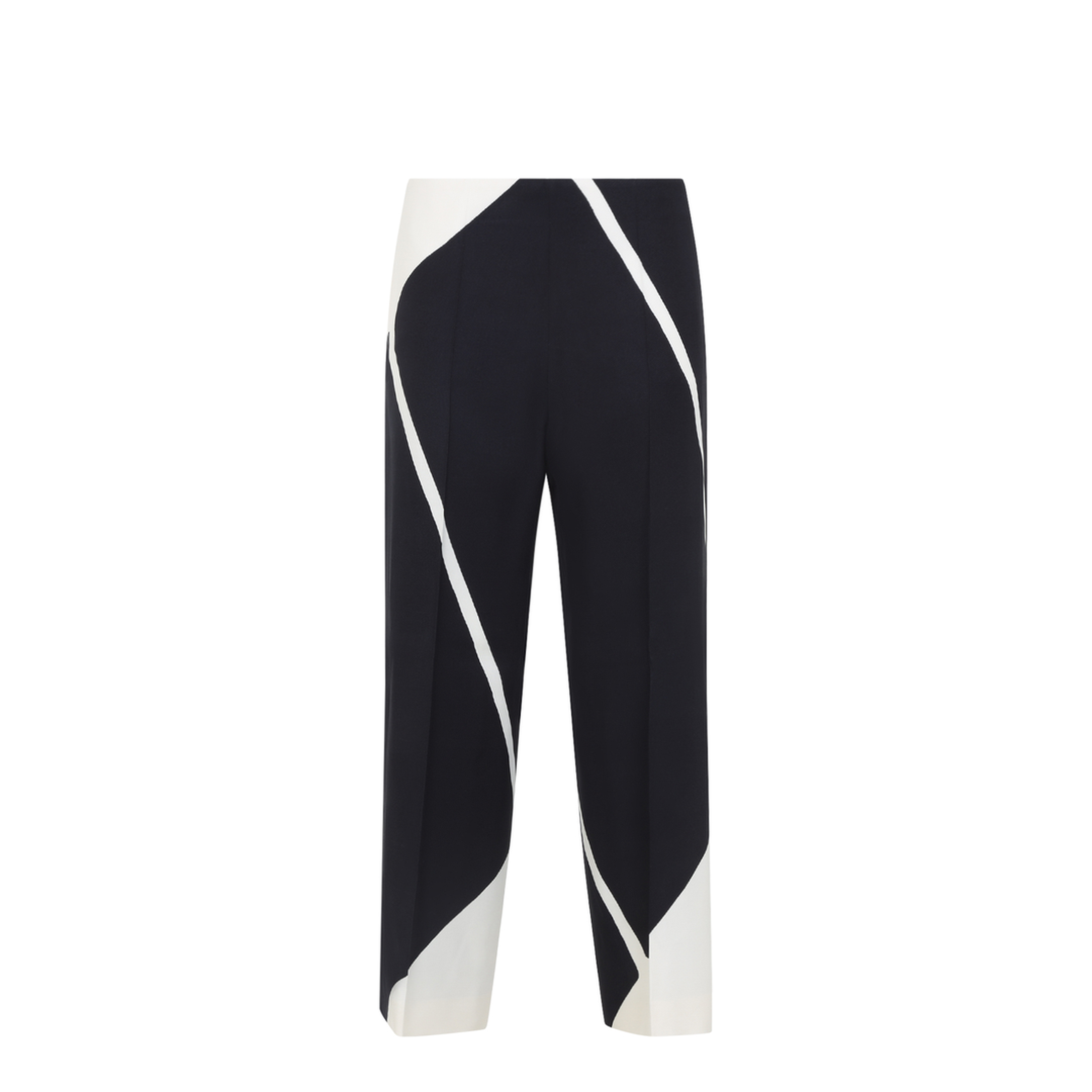 MAYFEYR - ALBERTA FERRETTI - Black Twill Printed Viscose Pants - A031401511555