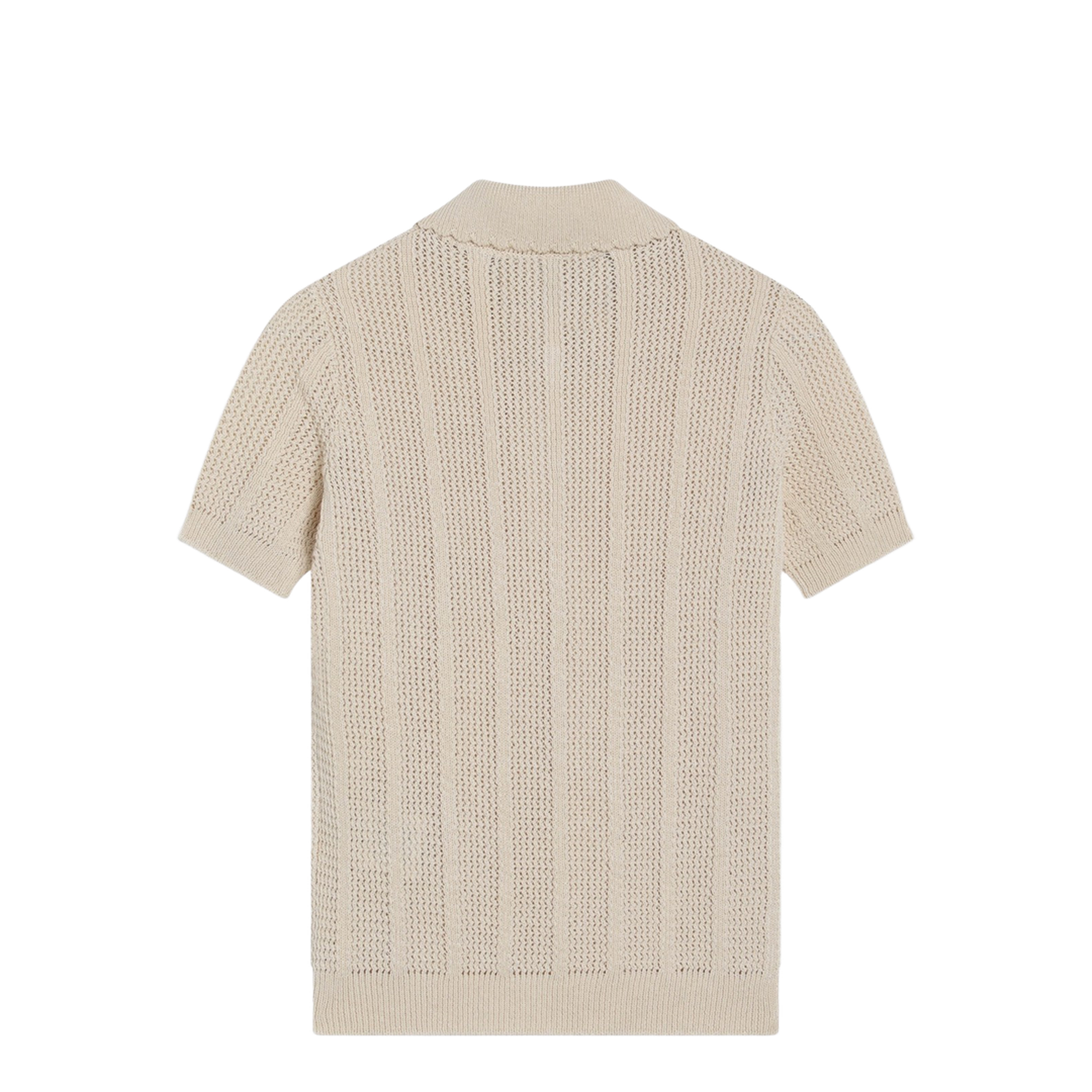 Open-Knit Polo Shirt
