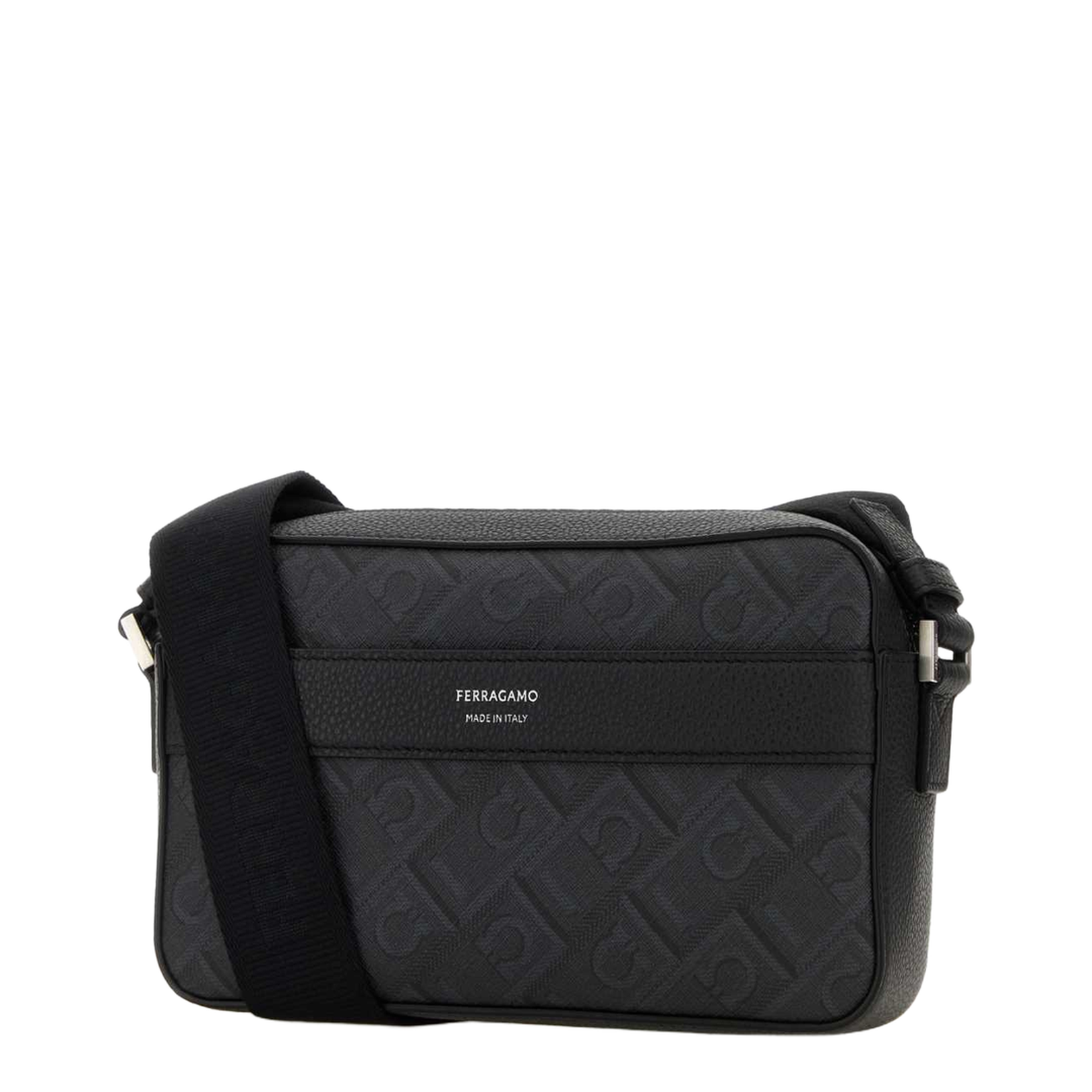 Printed Canvas Crossbody Bag