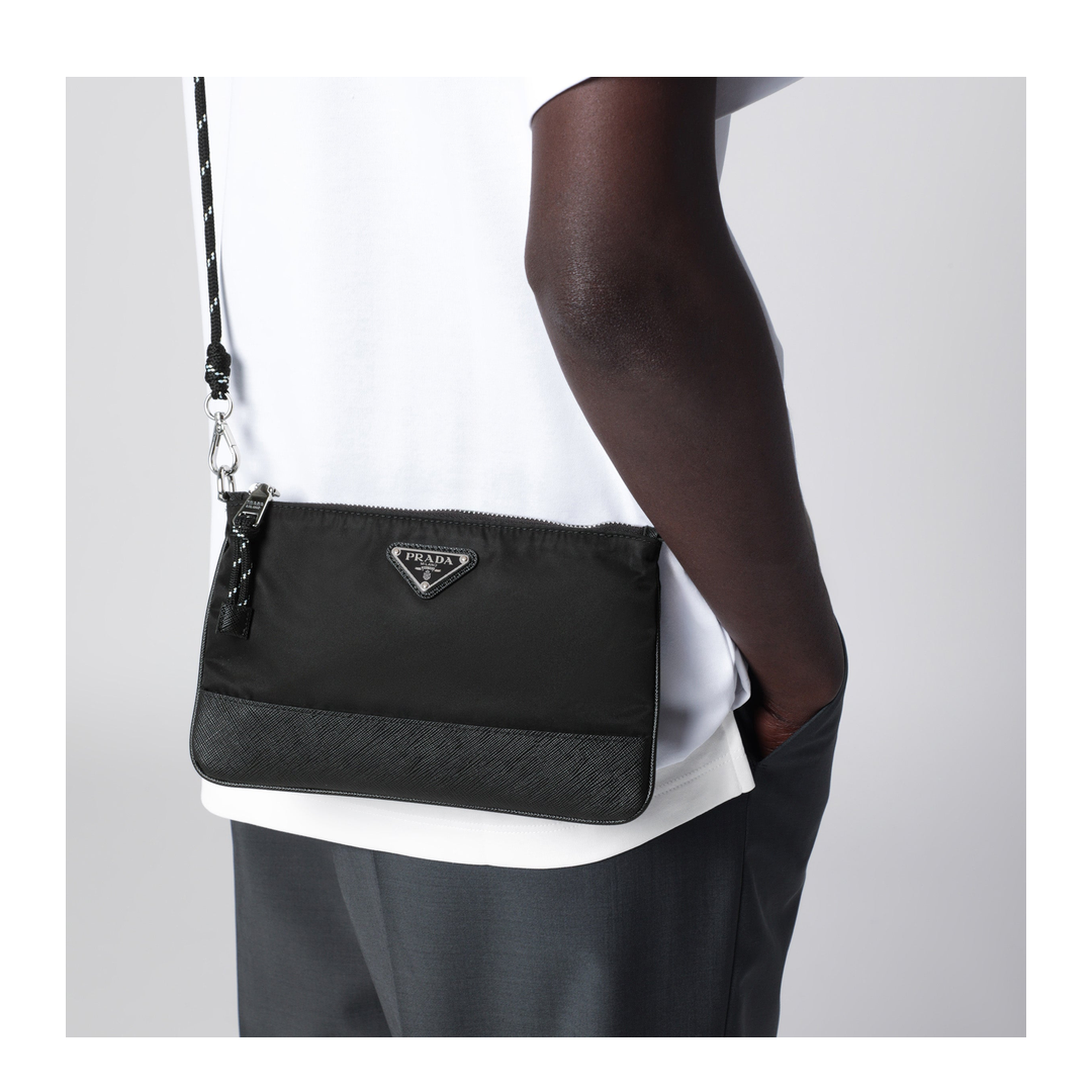 MAYFEYR - Prada - Speedrock Smartphone Holder In Black Re-Nylon - 2ZT0732DMHF0002