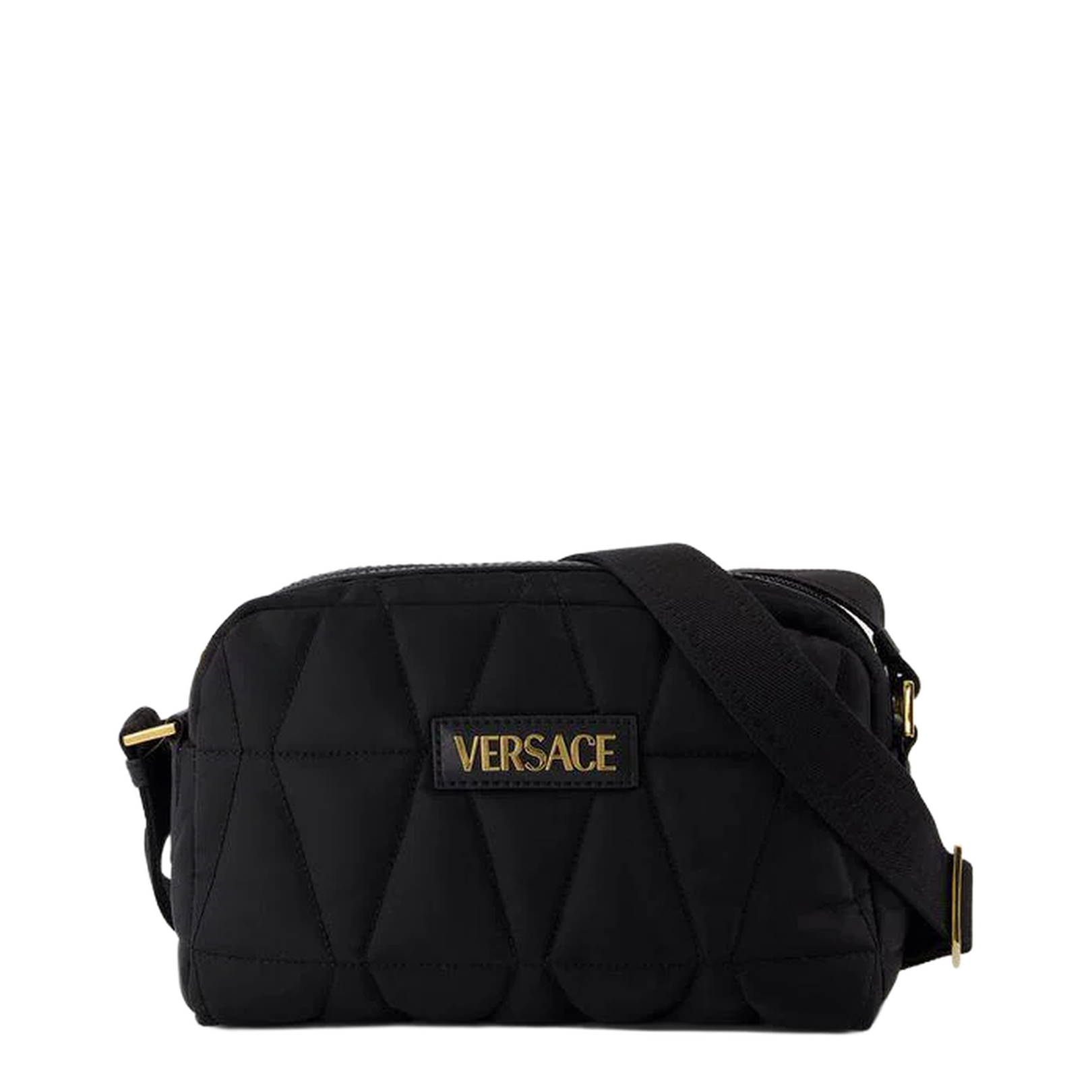 Myth Quilted Messenger Bag Black, Gold