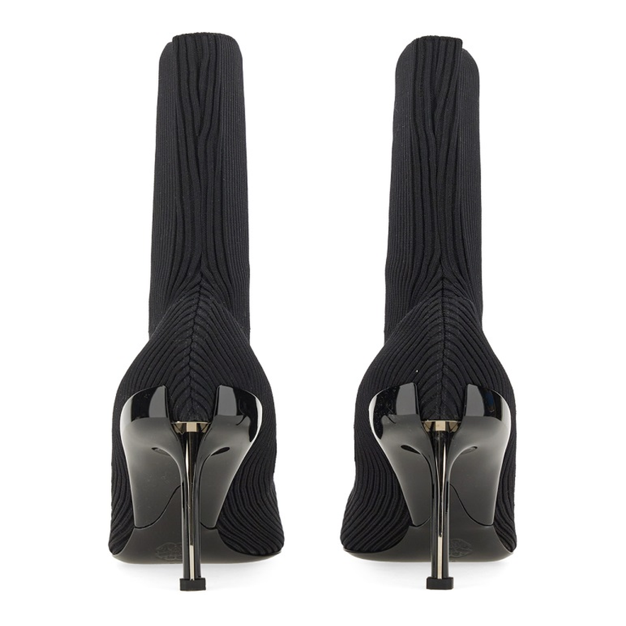 MAYFEYR - Alexander Mcqueen - Slash 90Mm Ribbed-Knit Boots - 768095W4X811081