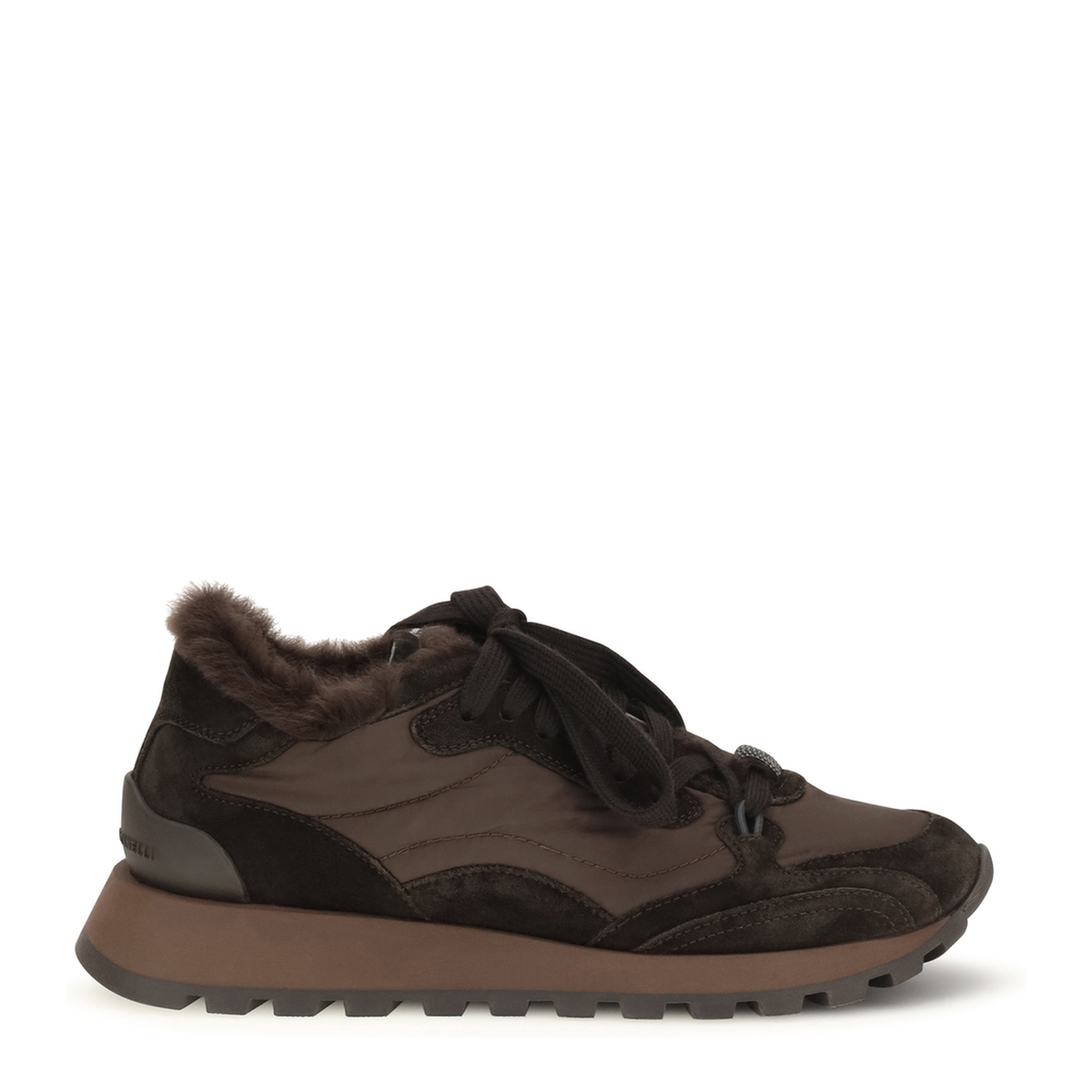 MAYFEYR - Brunello Cucinelli - Suede And Techno Fabric Sneakers With Shearling Lining - MZSFG3384C9795
