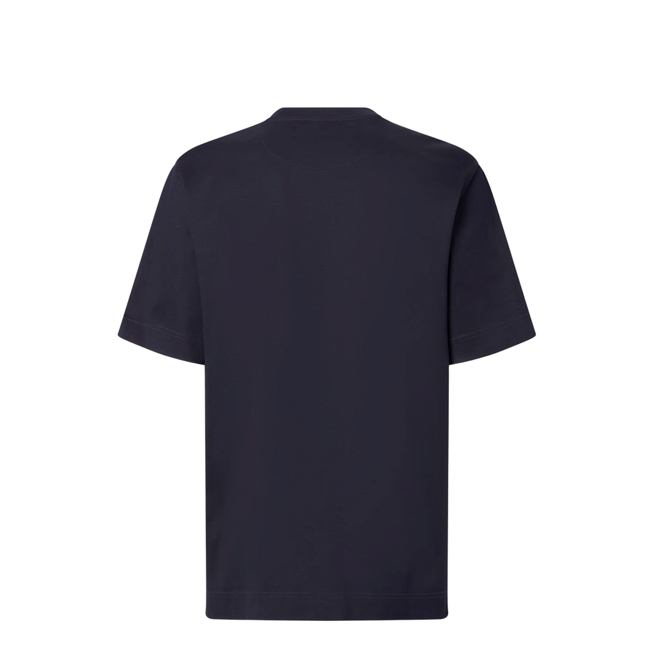 MAYFEYR - Fendi - Dark Blue Cotton T-Shirt With Logo - FY0936AW0XF0QG0