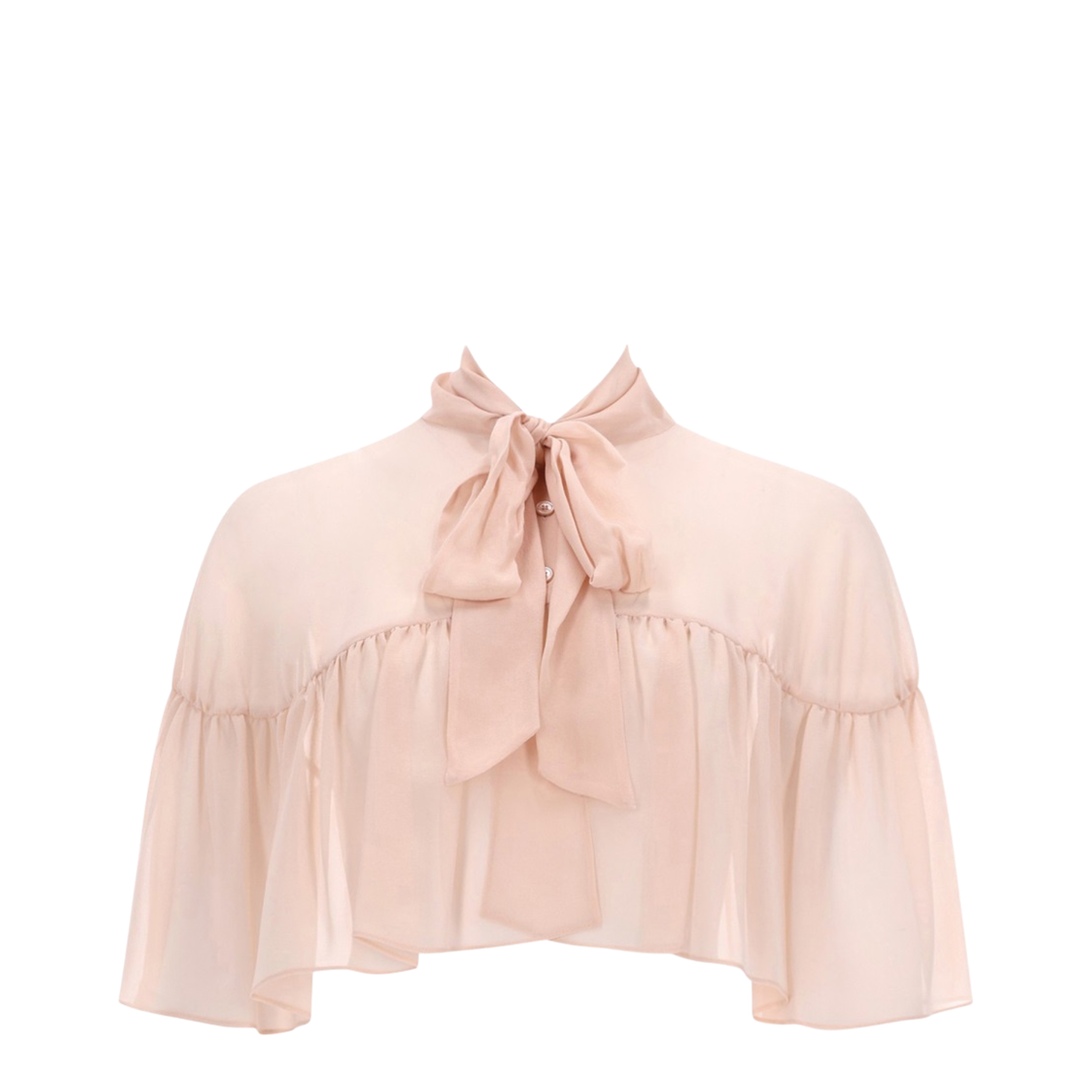 Silk Cape with Bow