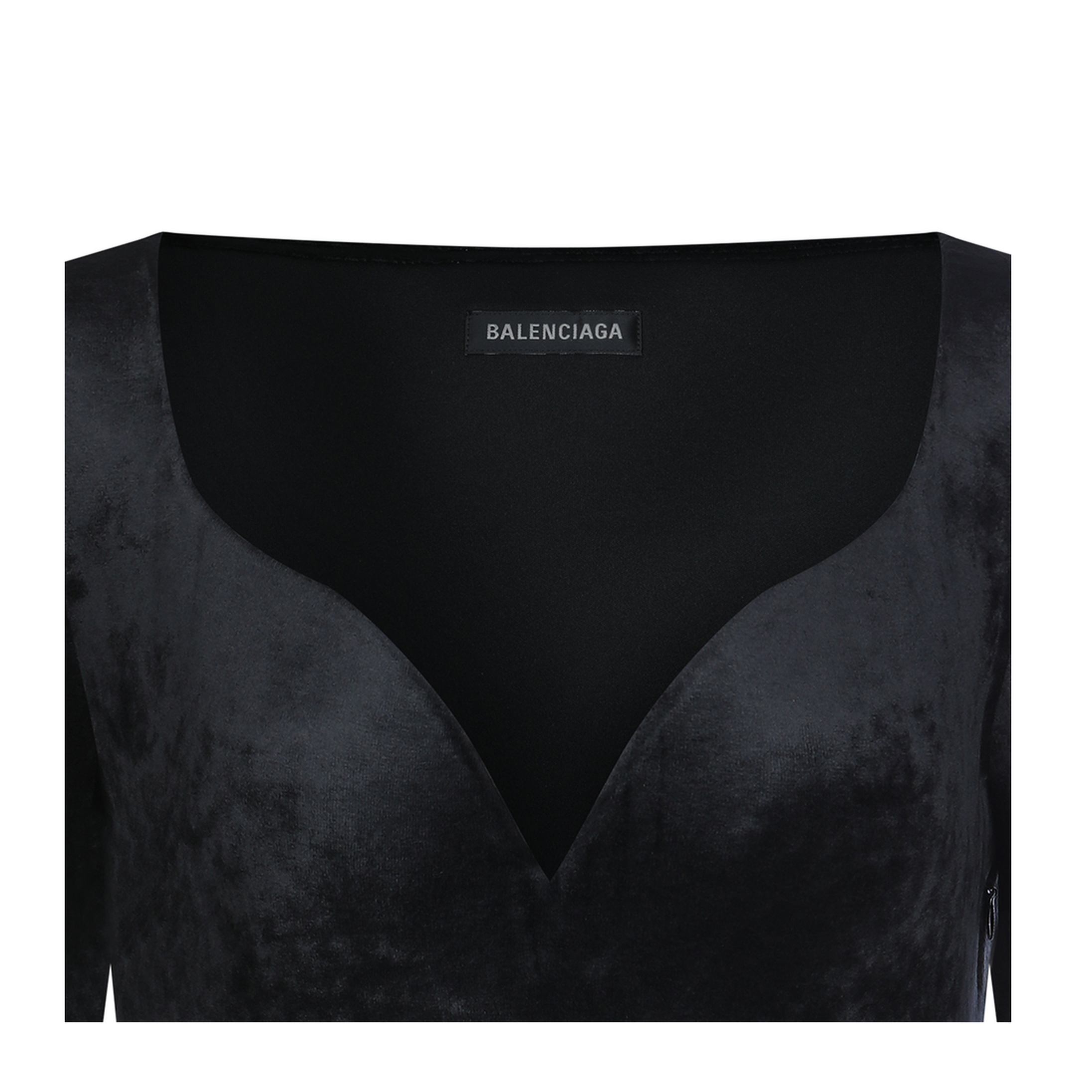 Sweetheart Neckline Dress In Velvet Jersey