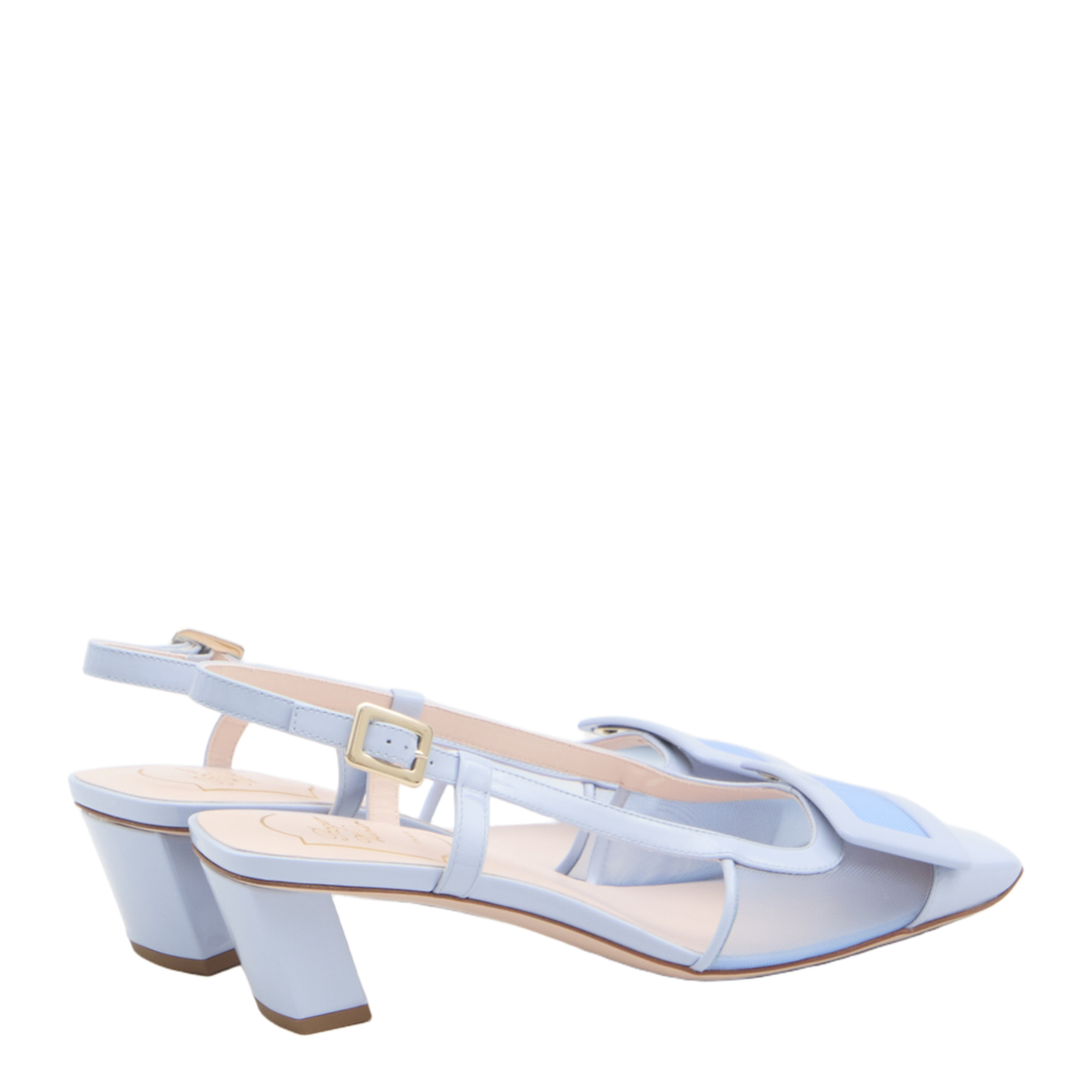 Mesh Slingback Pumps