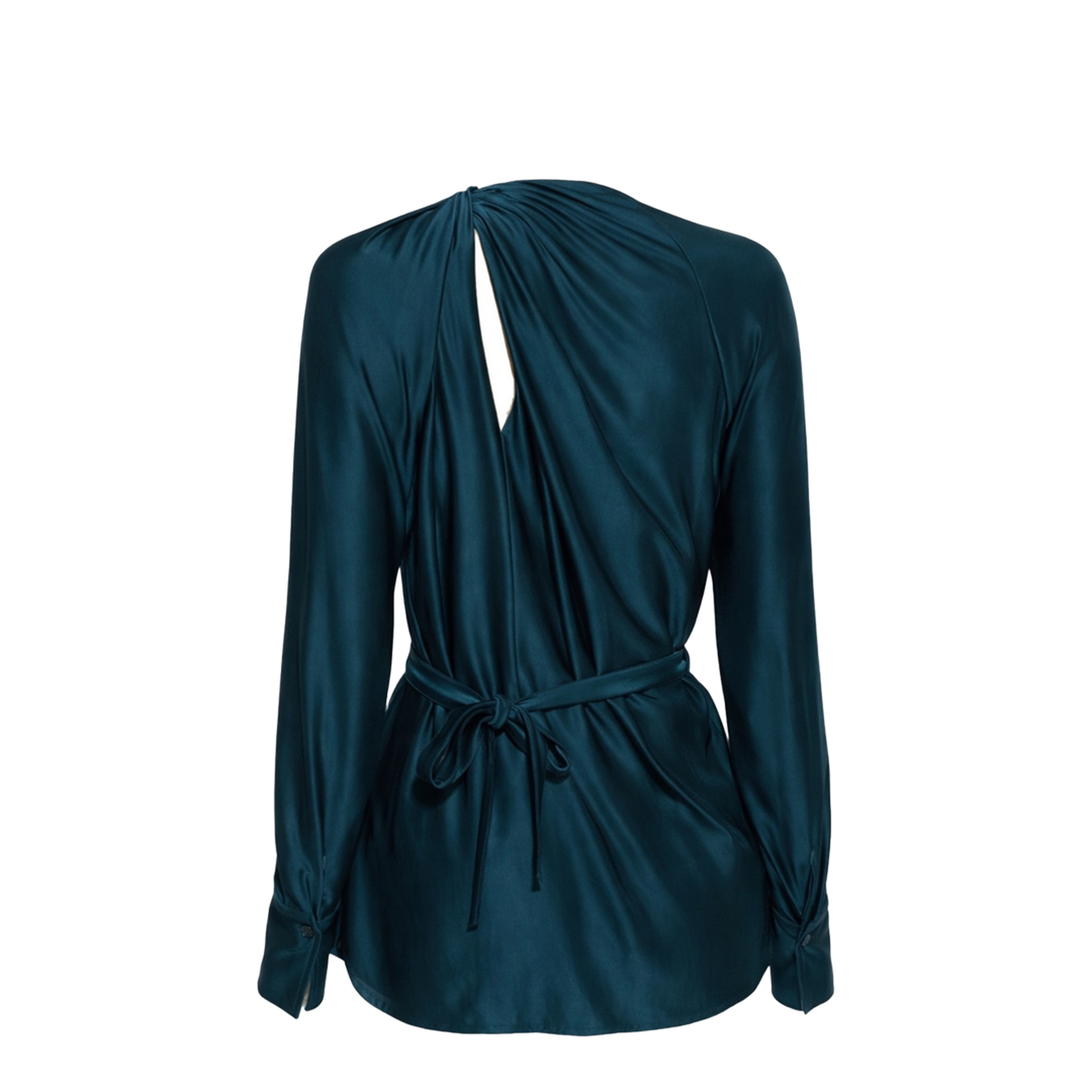 Draped Blouse In Black