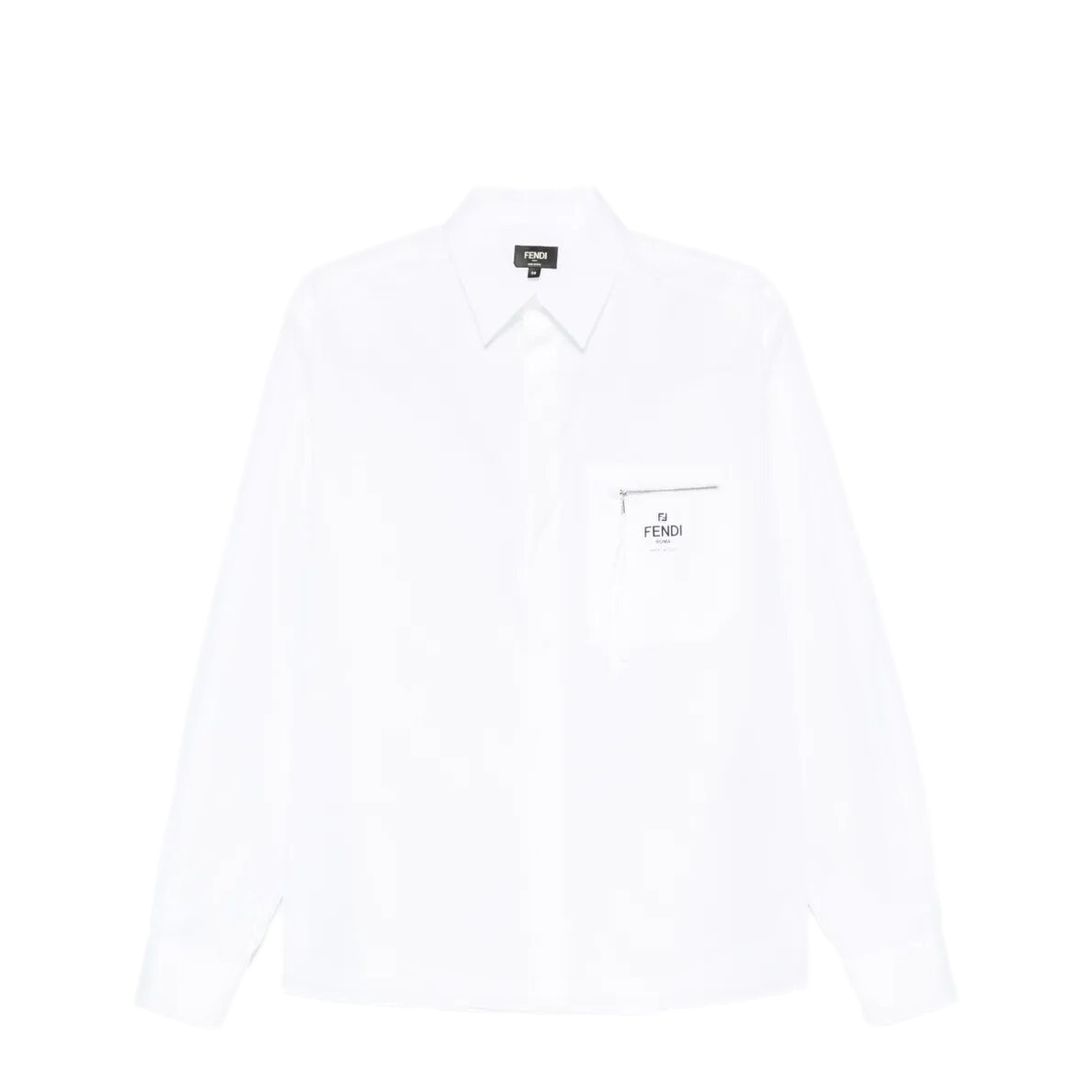 MAYFEYR - Fendi - Boxy Fit Cotton Shirt With Zip Pocket - FS1098AN08F0QA0