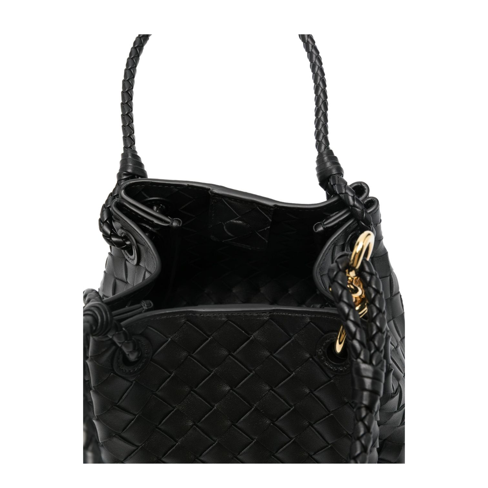 Parachute Small Leather Shoulder Bags - Black