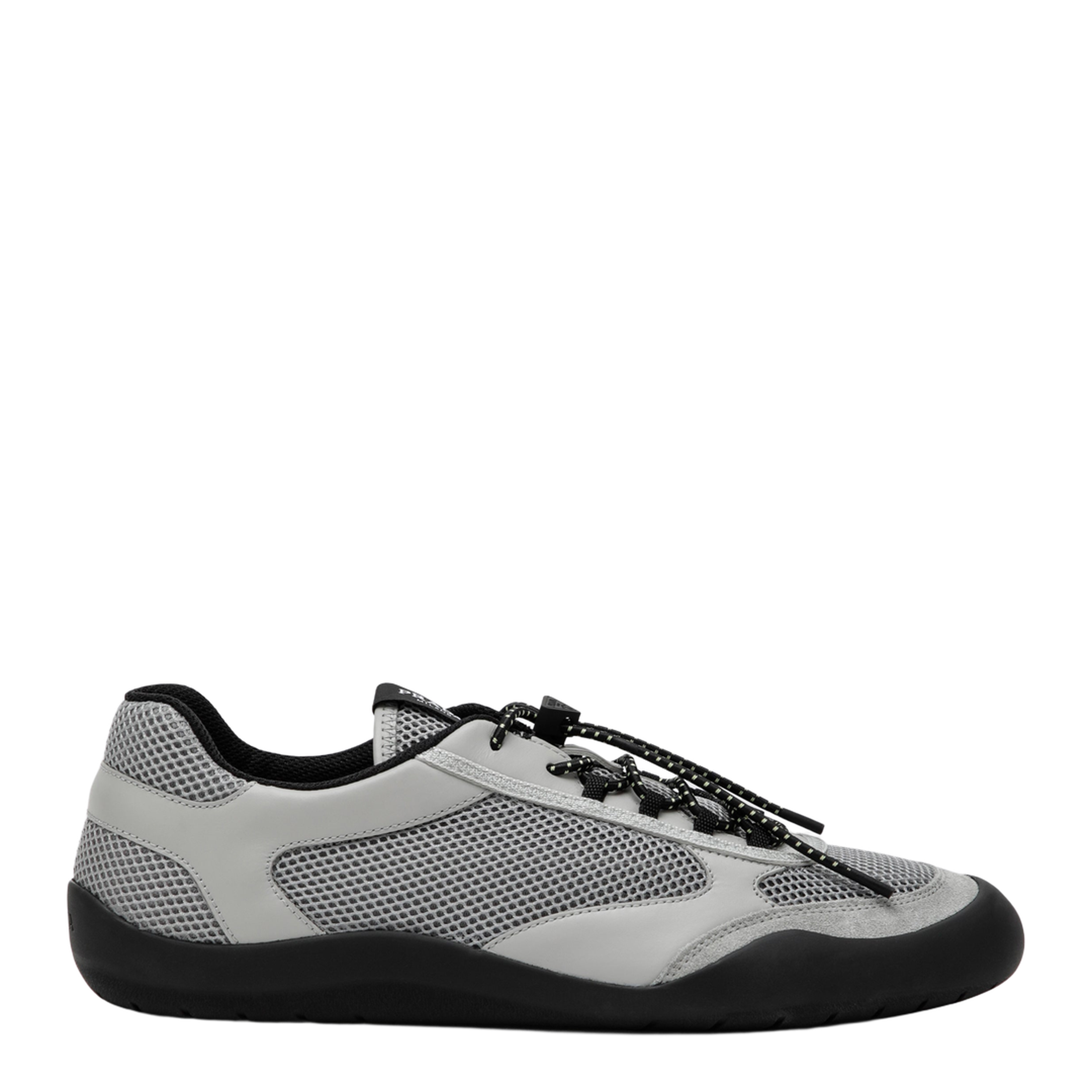 Grey Speedrock Sneakers in Leather and Mesh Fabric