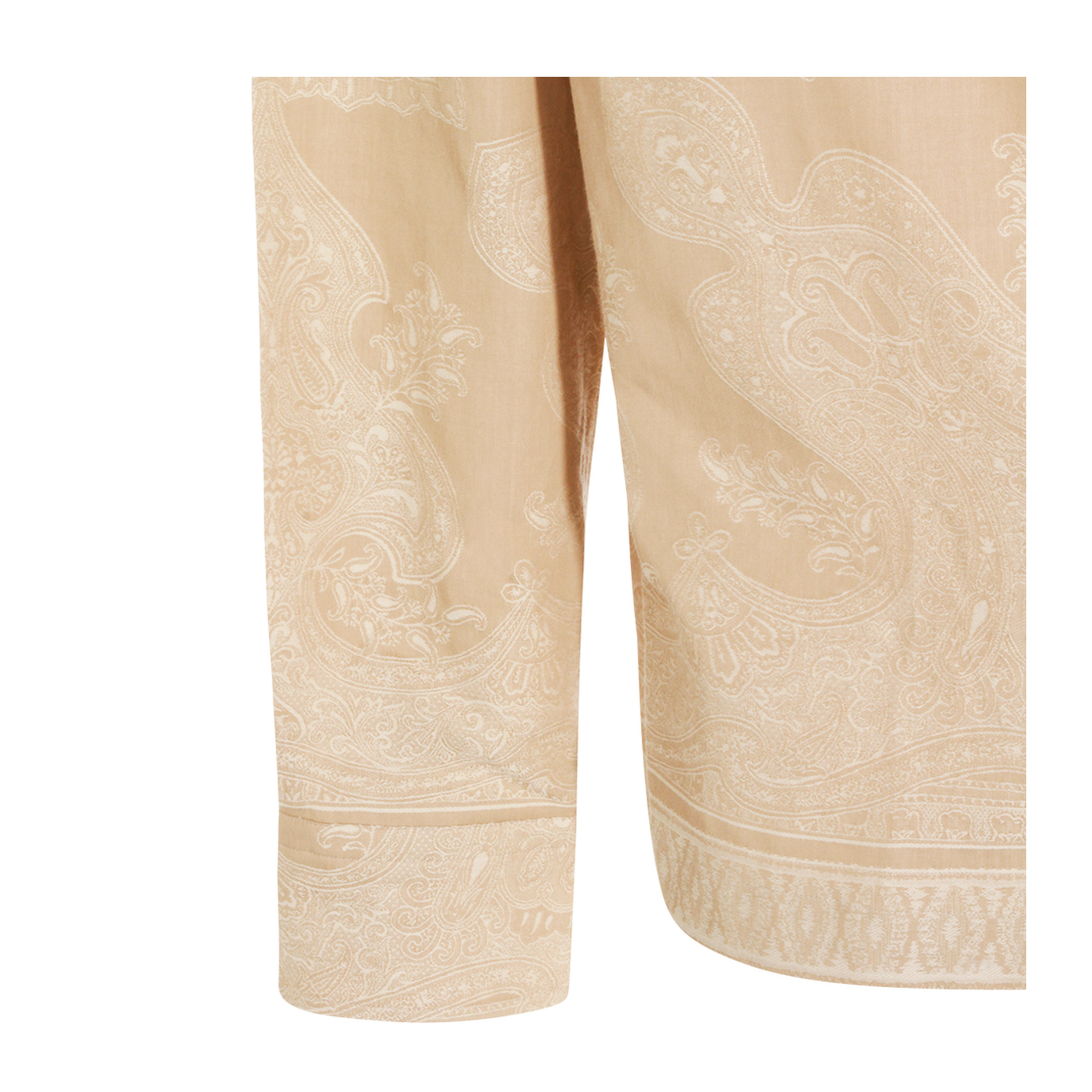 Paisley Cotton Jacquard Shirt Sand