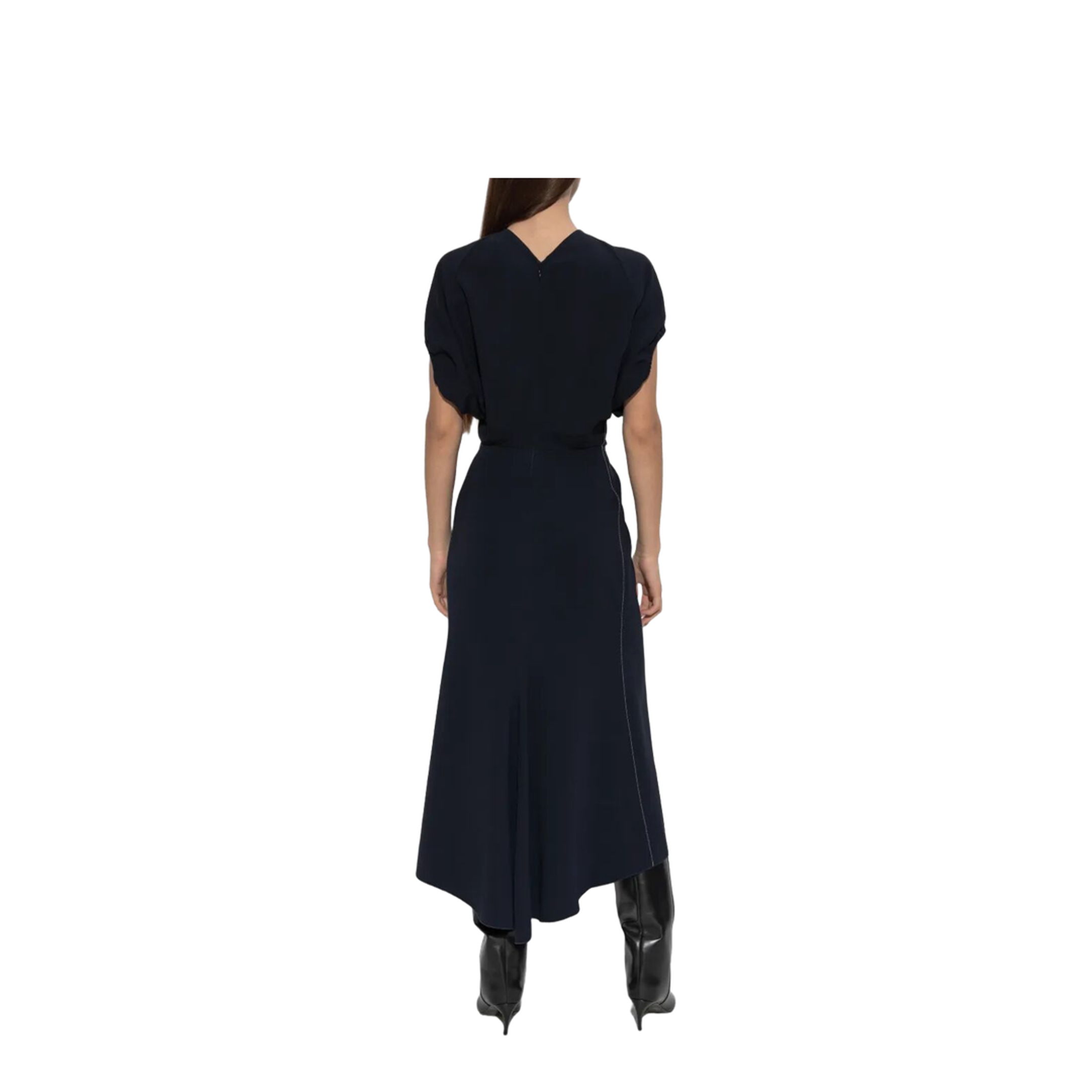MAYFEYR - Victoria Beckham - Blouson Detail V-Neck Midi Dress - 1126WDR006381A