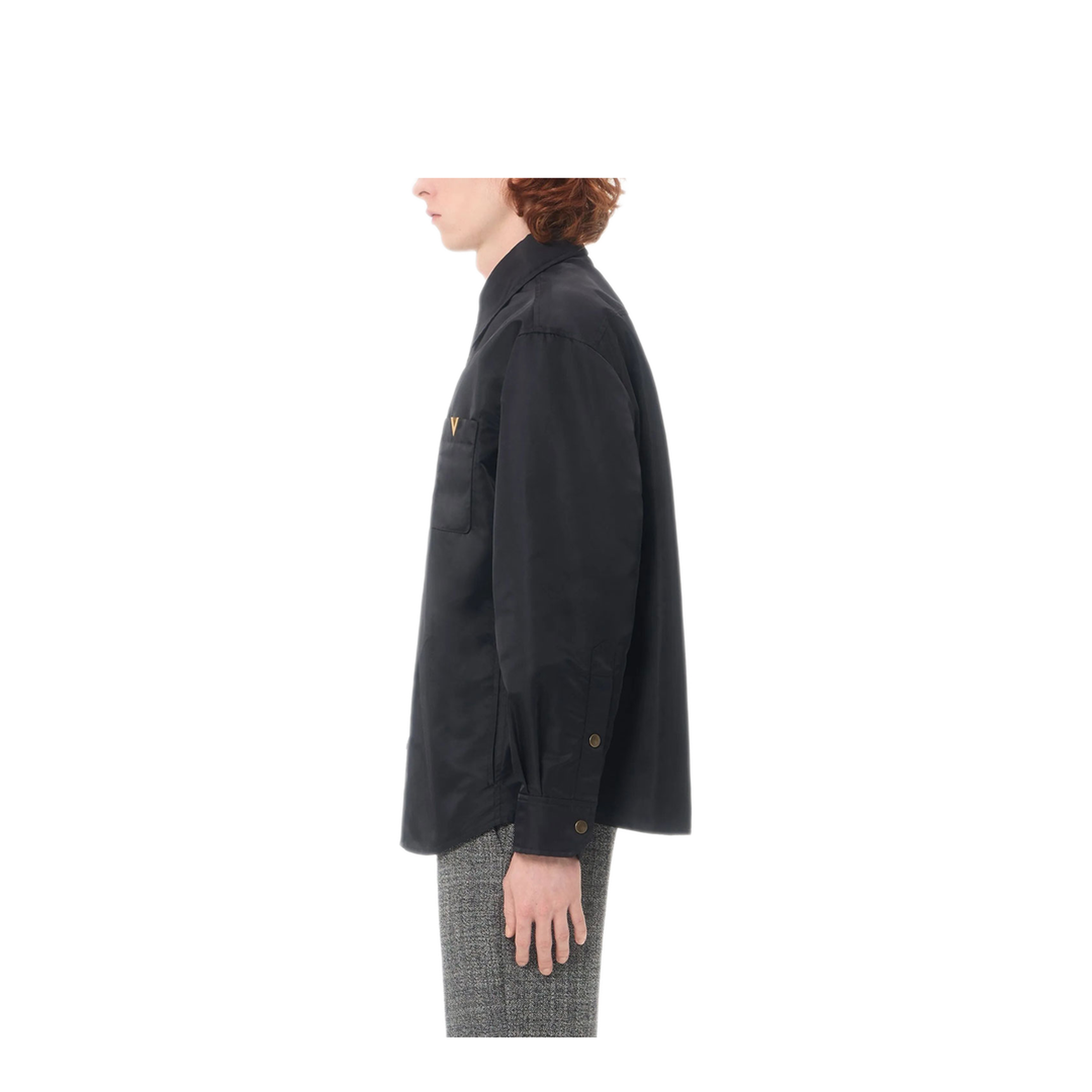 MAYFEYR - Valentino - Nylon Shirt Jacket With Vgold - VCIO06BET0NO
