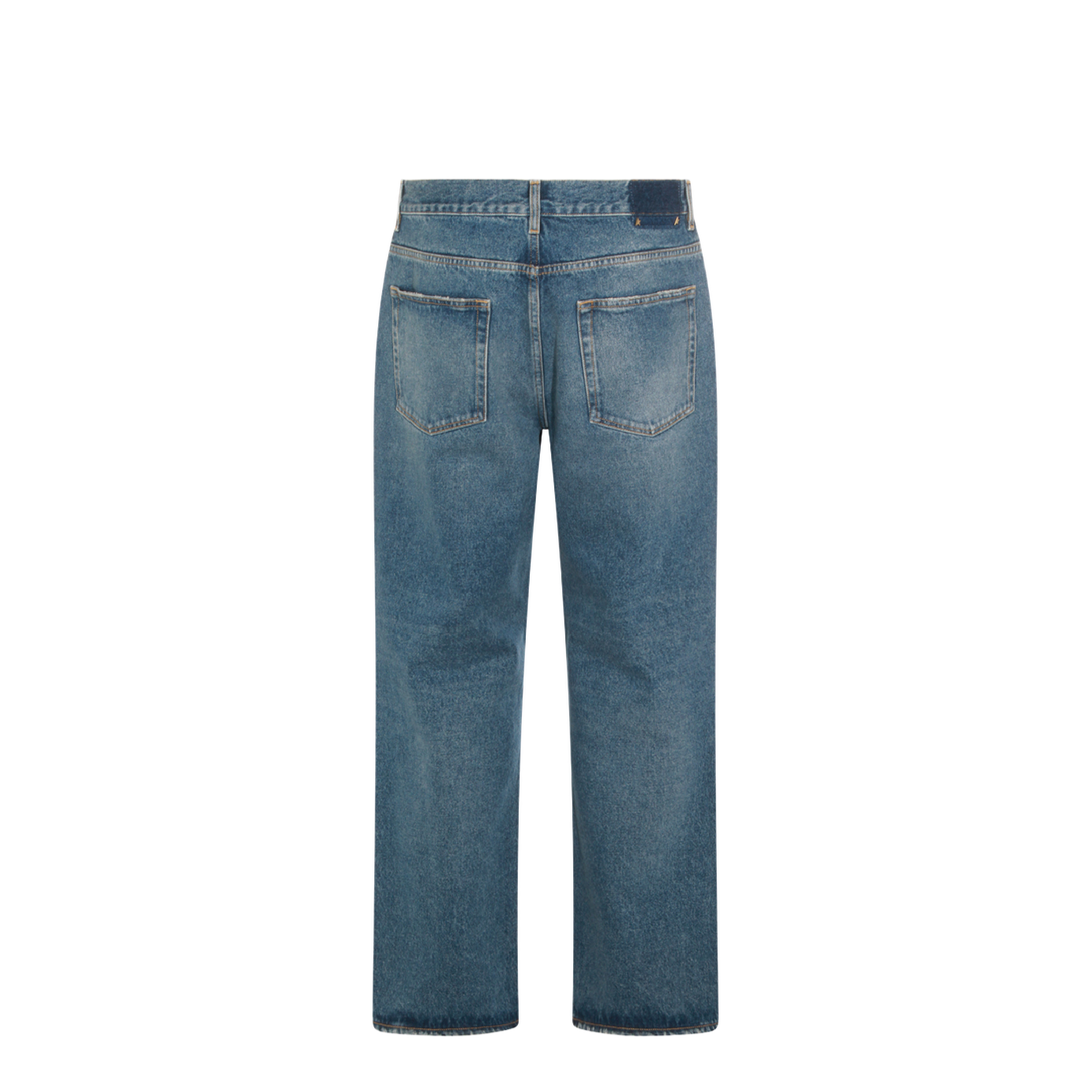 Blue Medium Wash Loose Jeans