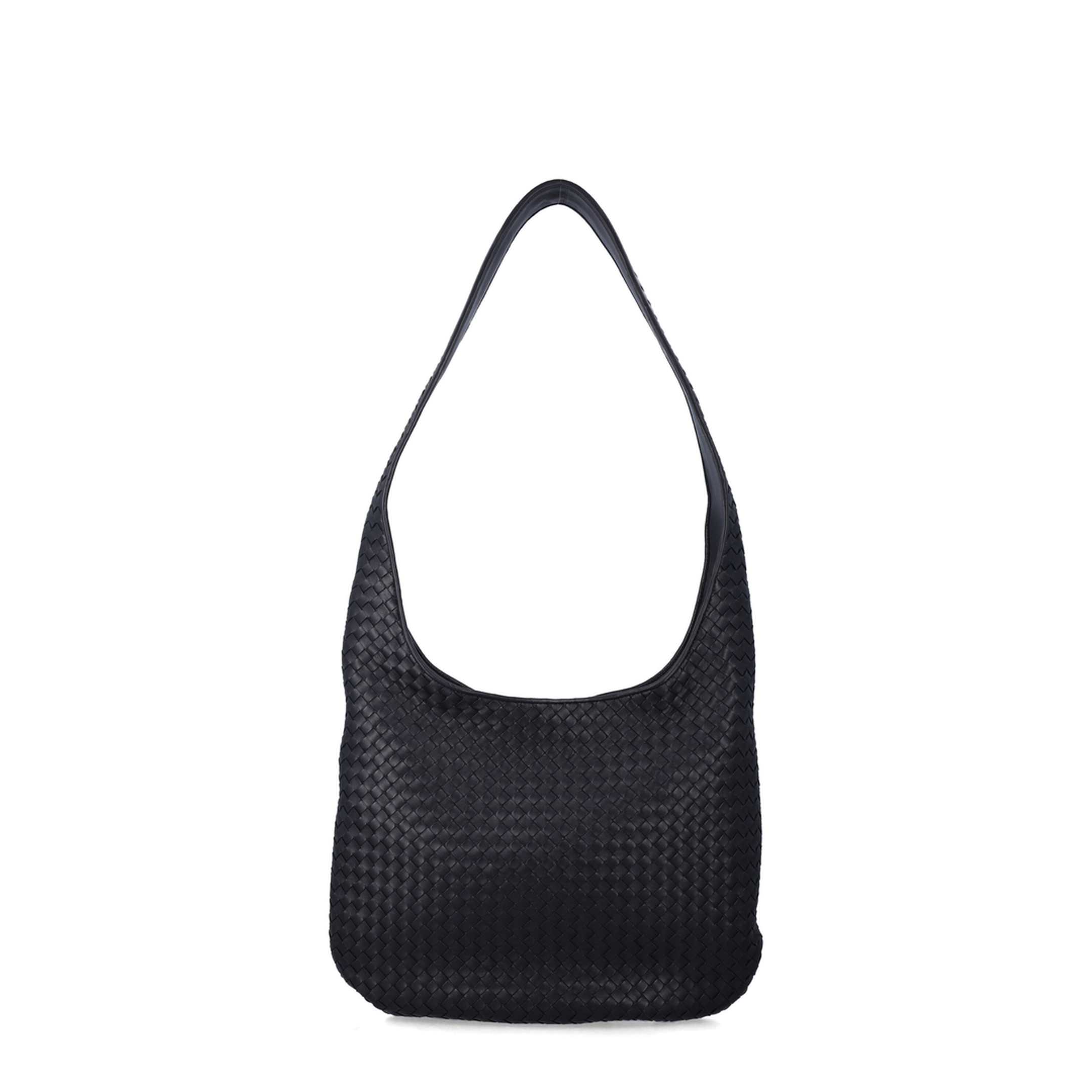 Veneto Large Lambskin Crossbody Bag - Black