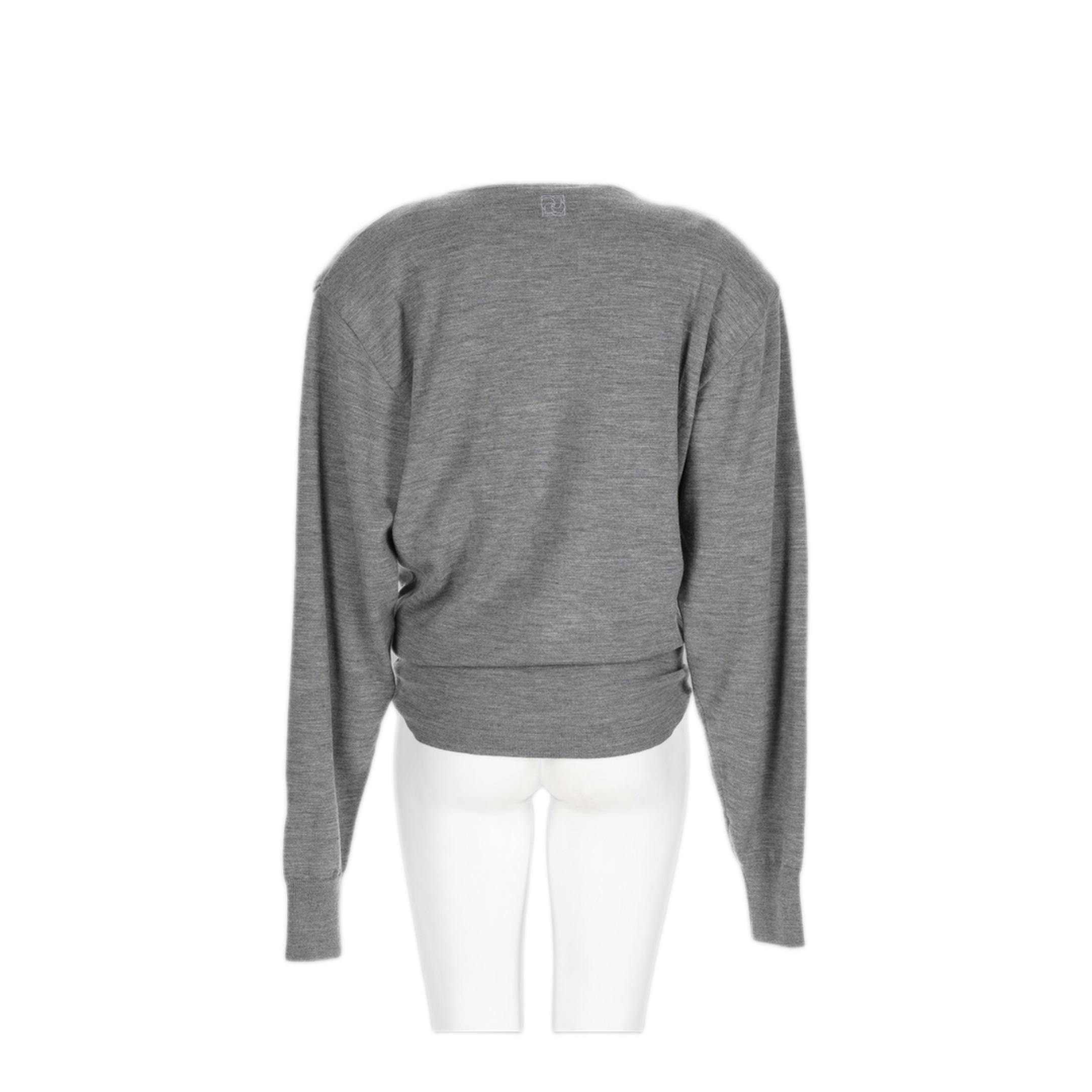 MAYFEYR - Magda Butrym - Lightweight Sweater With Knot - 351426GREY