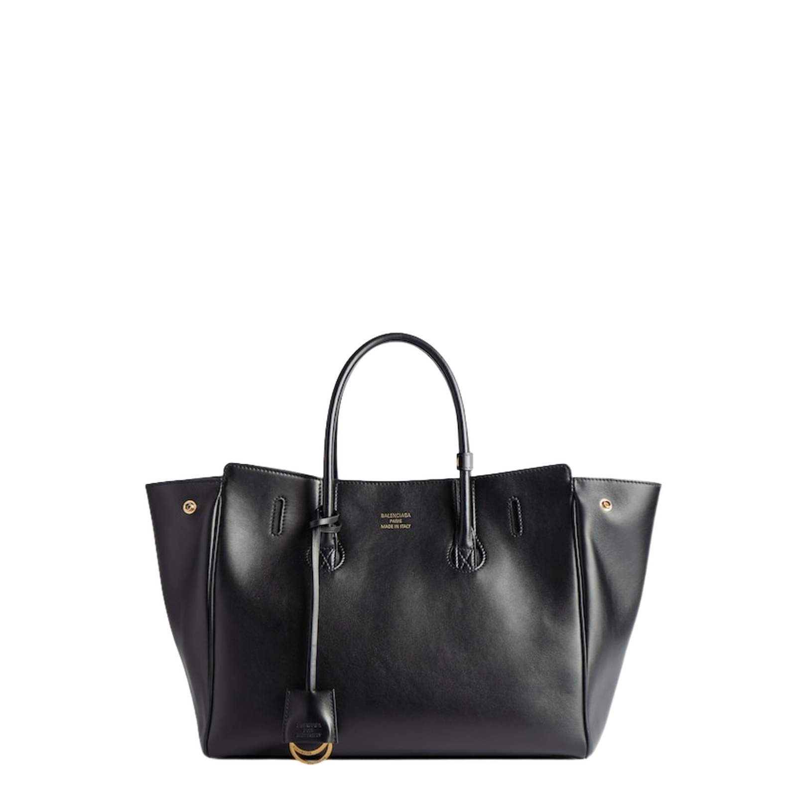 Black Leather Small Carry All Hempton Handbag