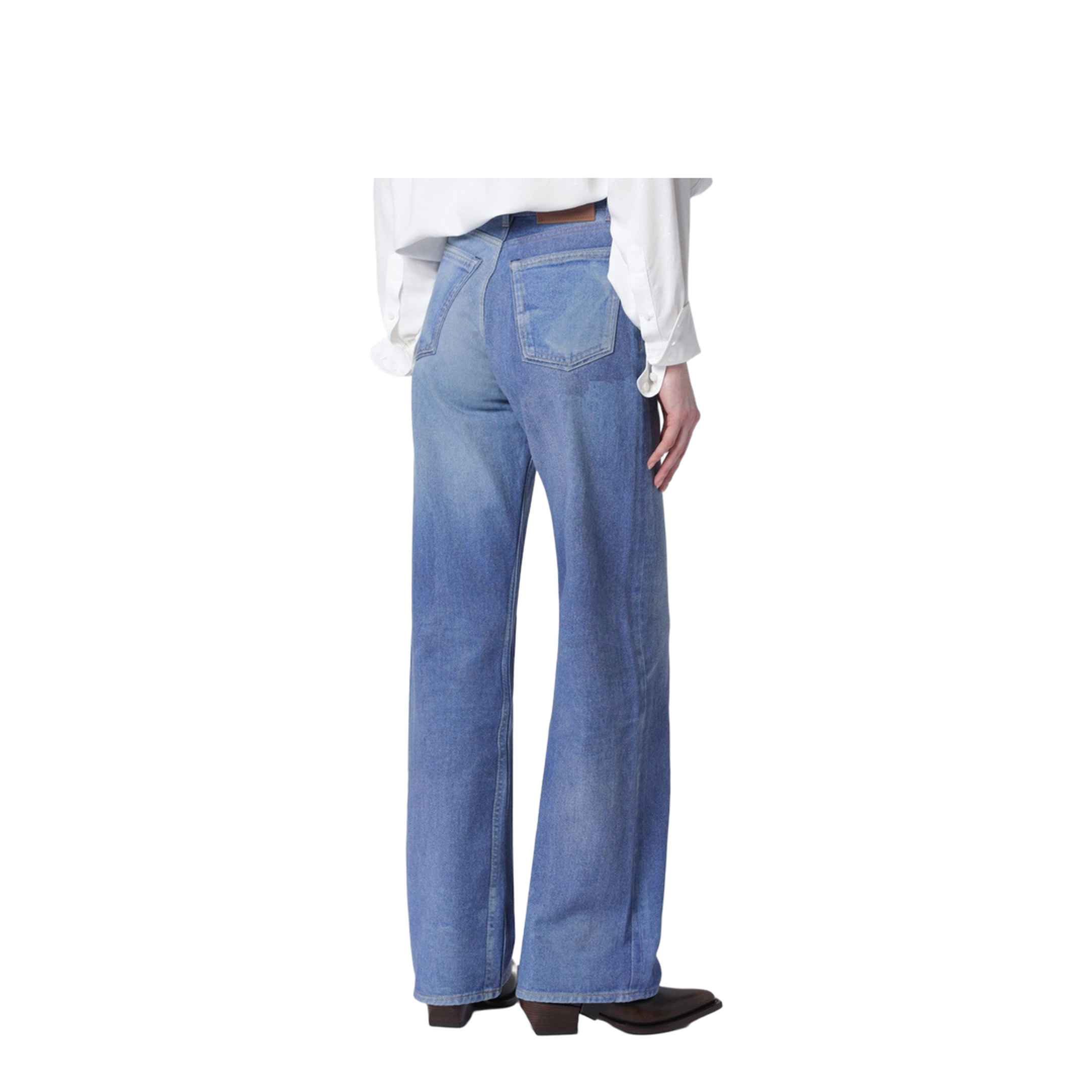 Wata Cut Jeans with Aurora Blue Digital Print