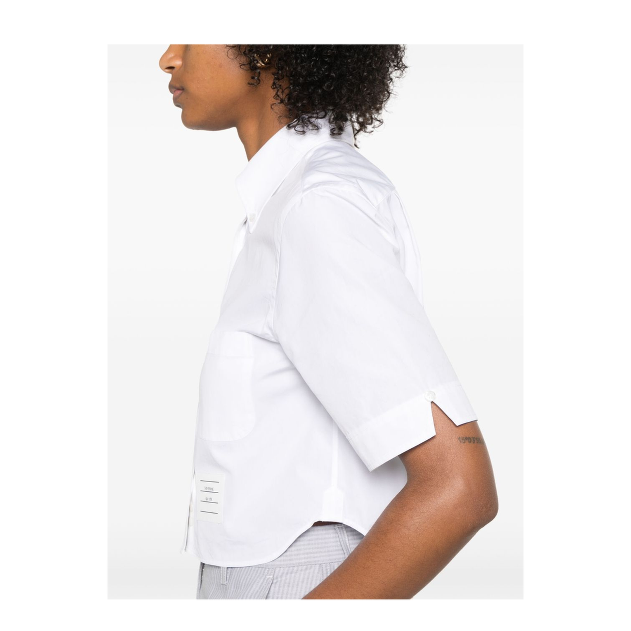 Cotton Cropped Shirt