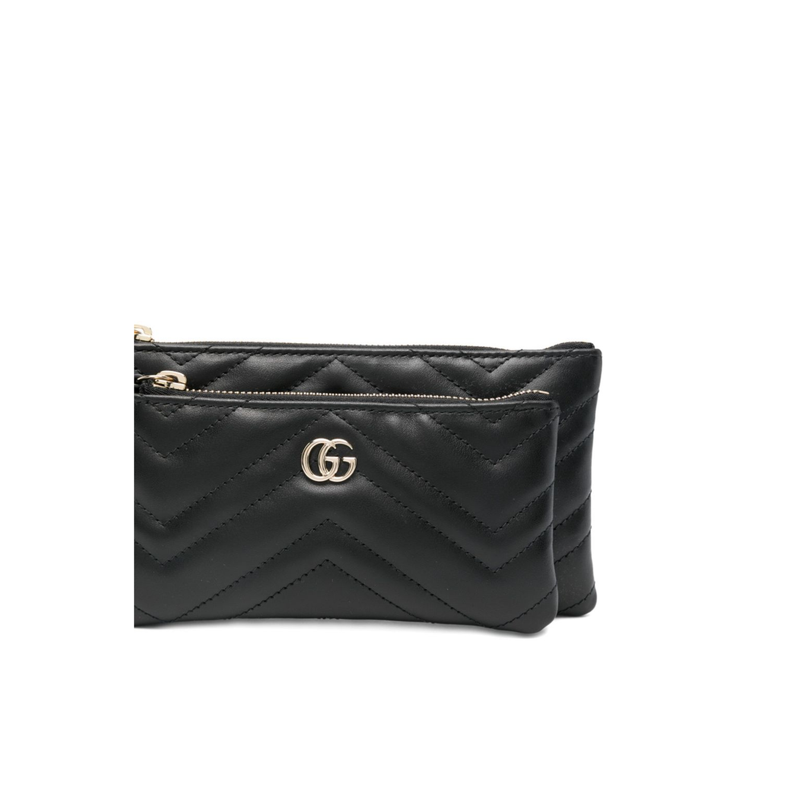 GG Marmont Small Leather Pouch - Black
