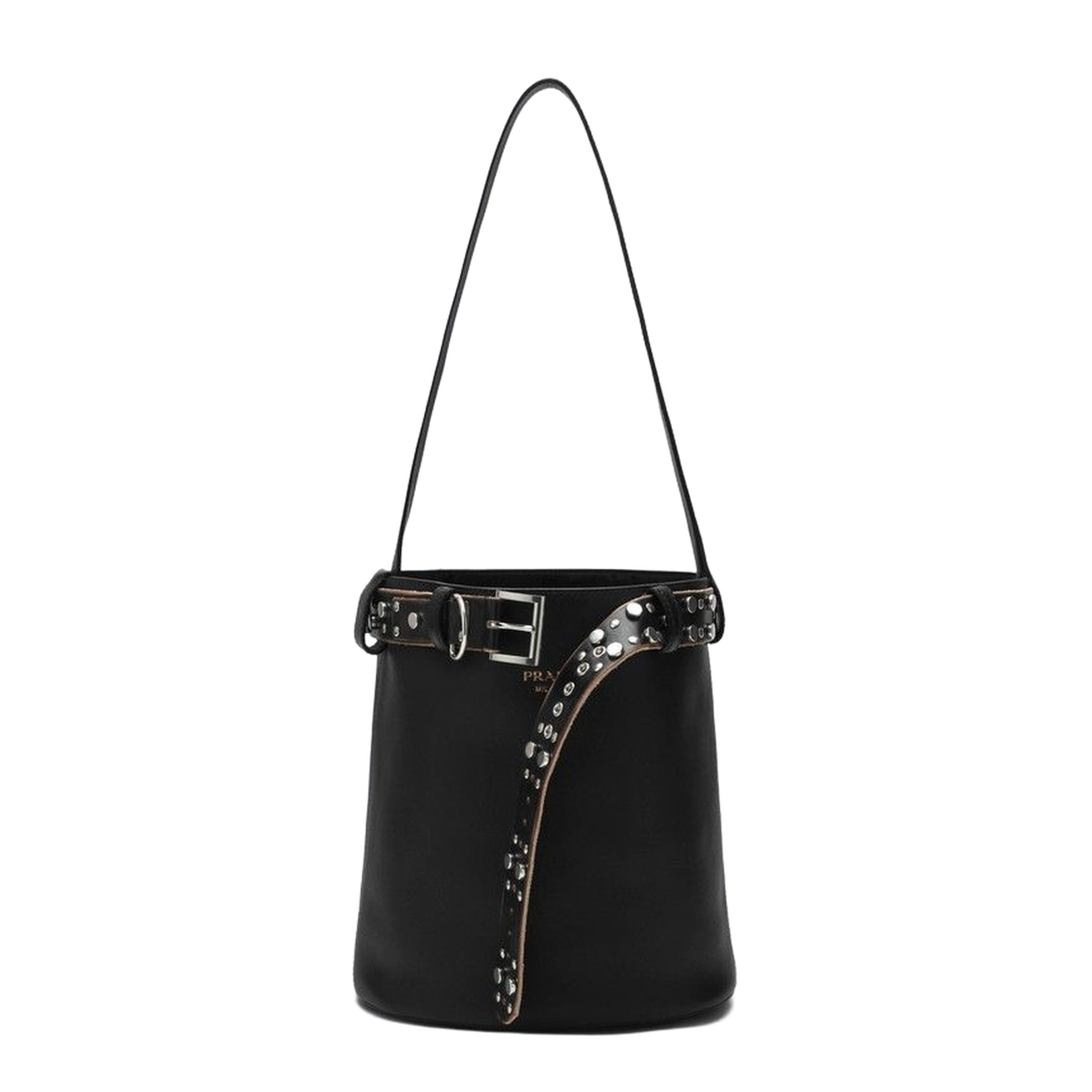 Bucket Bag with Studded Belt